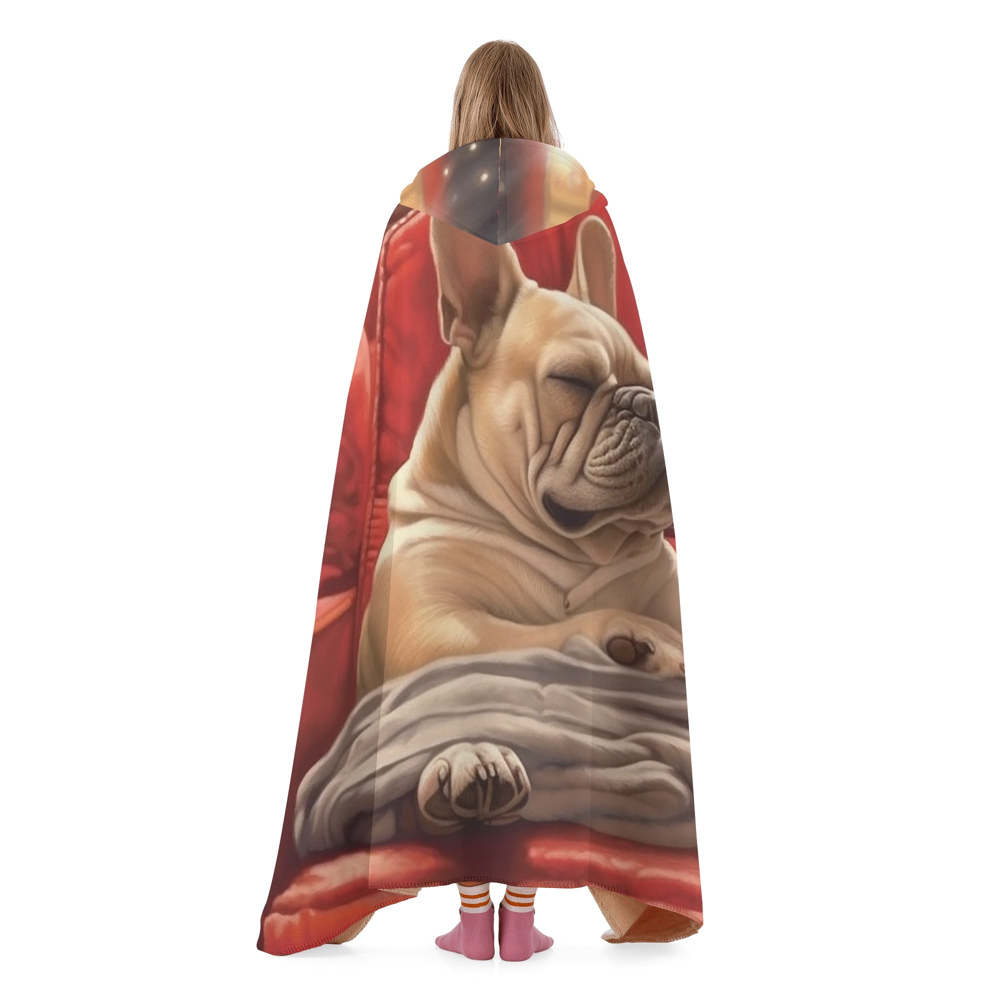 French Bulldog Hooded Soft Throw for Frenchie Enthusiasts-fadou