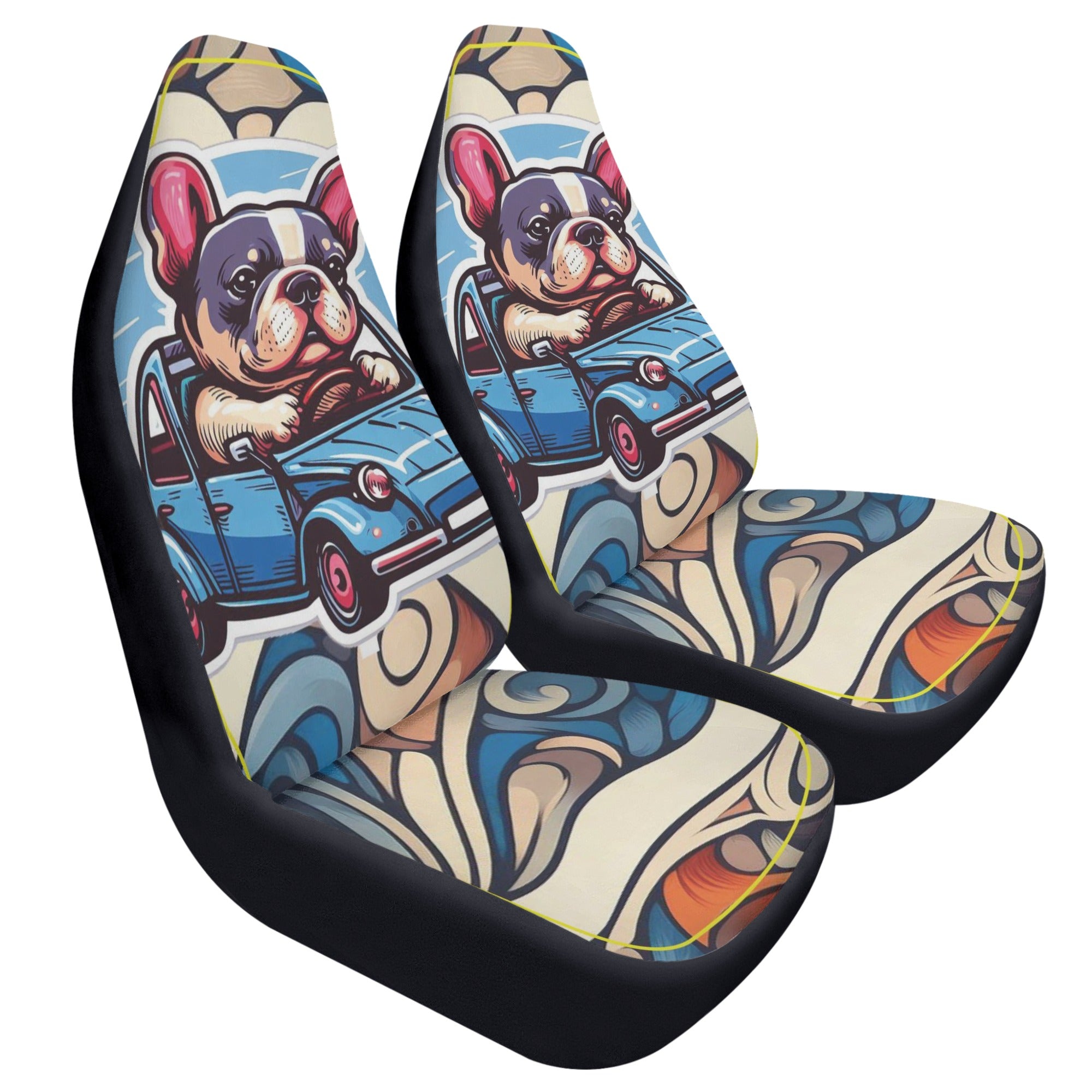 Hank French Bulldog Car Seat Cover for Short-Nosed Dogs-fadou