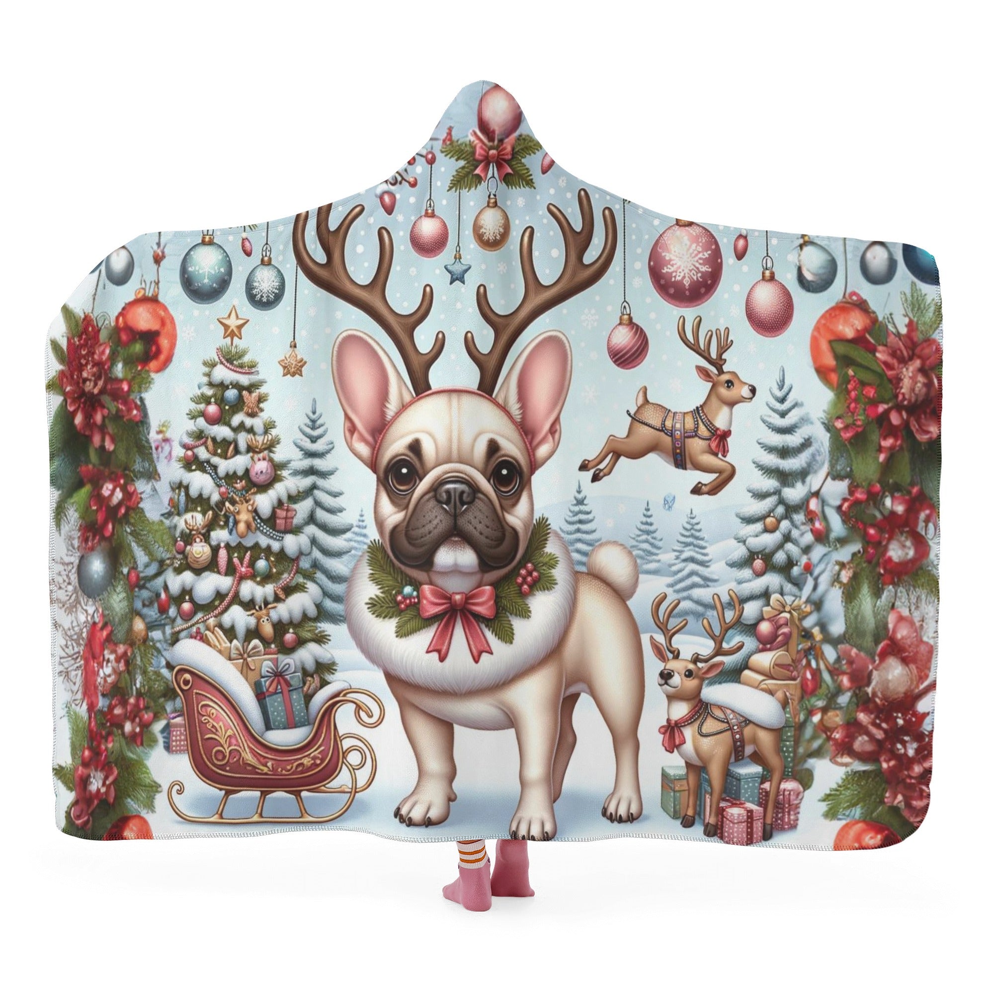 The French Bulldog Fleece Throw Blanket for Pet Parents-fadou