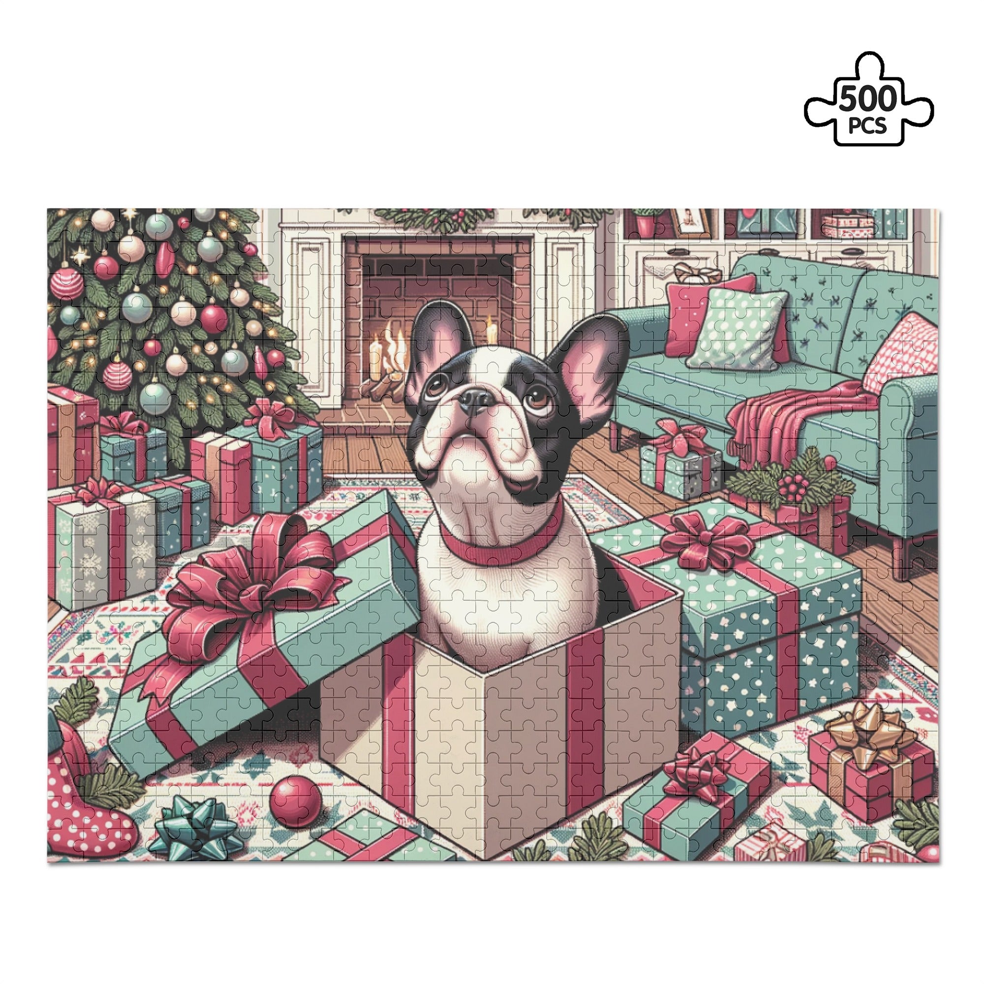 Lily - 500-piece Wooden Puzzle for Frenchie Enthusiasts-fadou