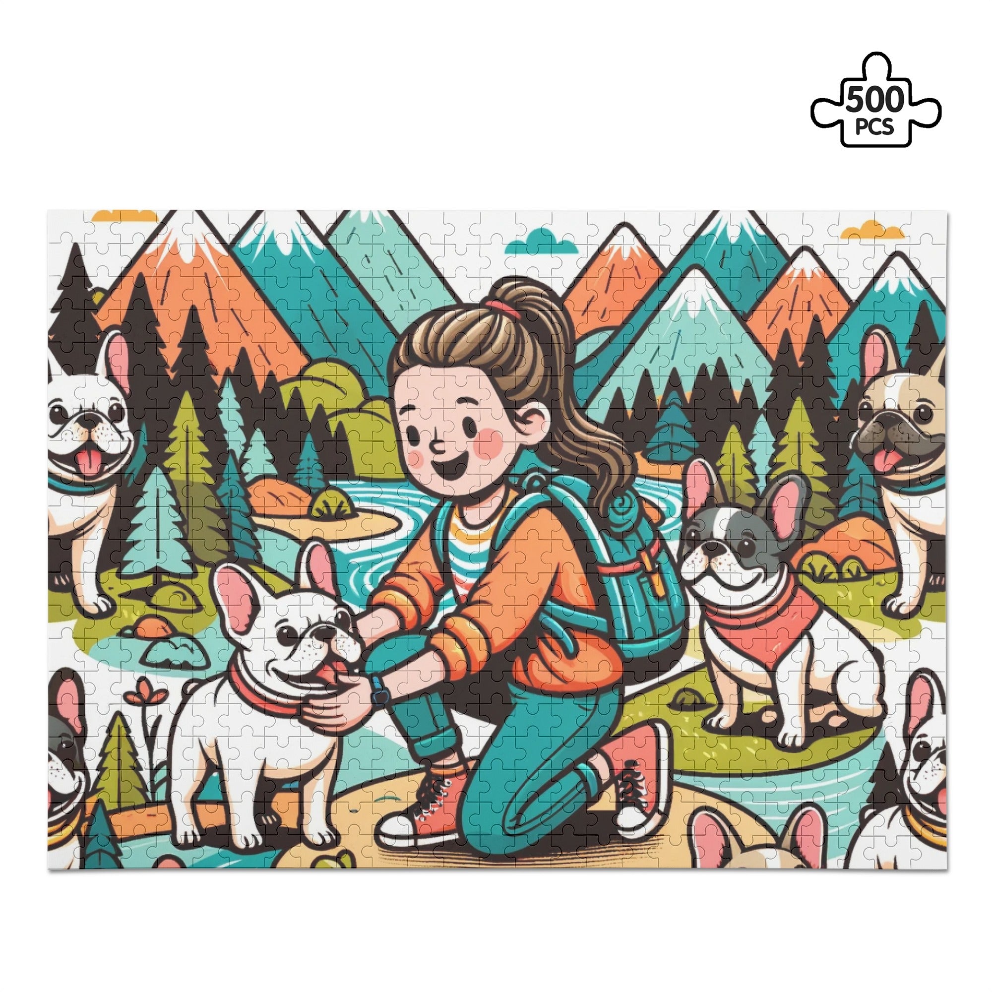 Nina - 500-piece Wooden Puzzle for Frenchie Enthusiasts-fadou
