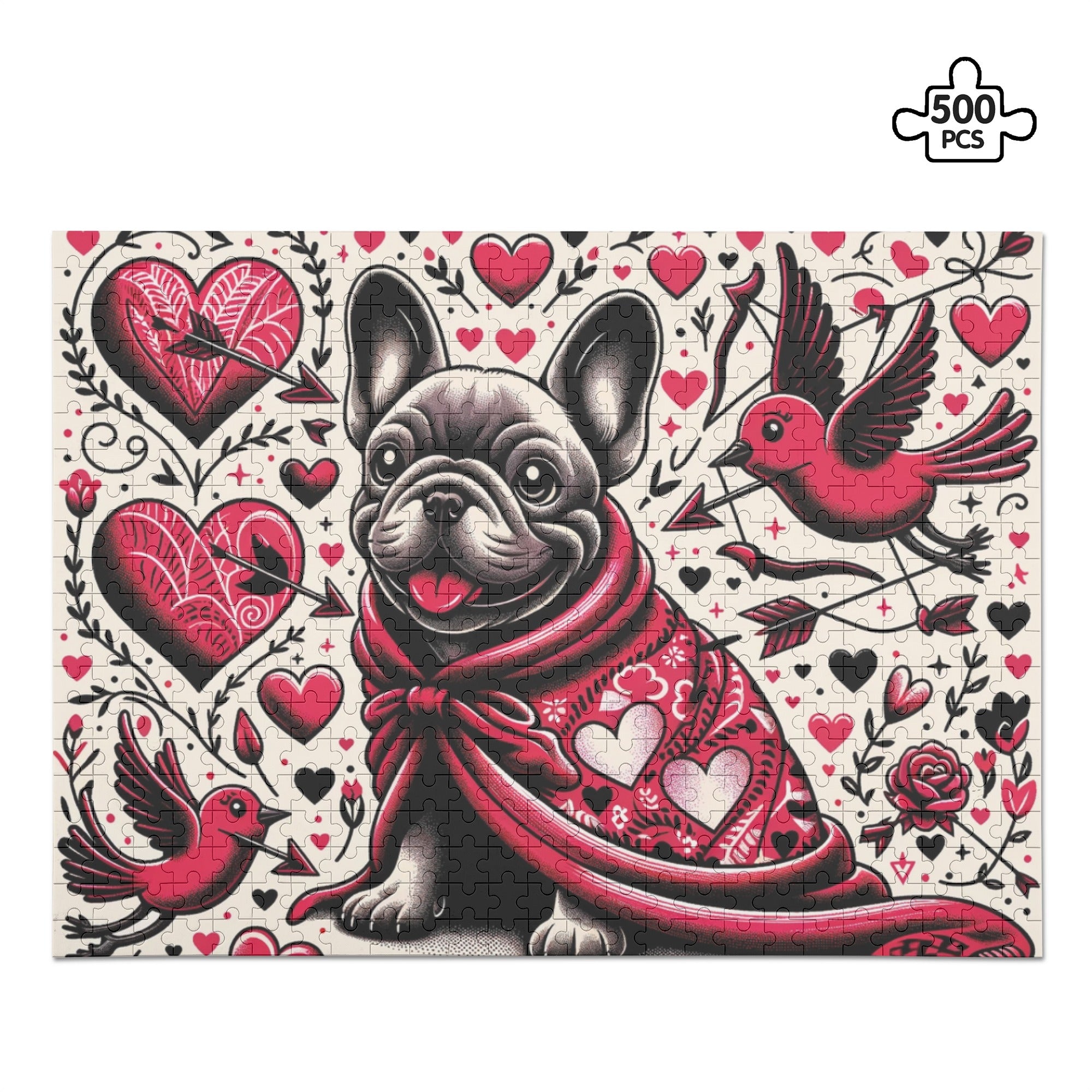 Roxy - 500-piece Wooden Puzzle for Frenchie Enthusiasts-fadou