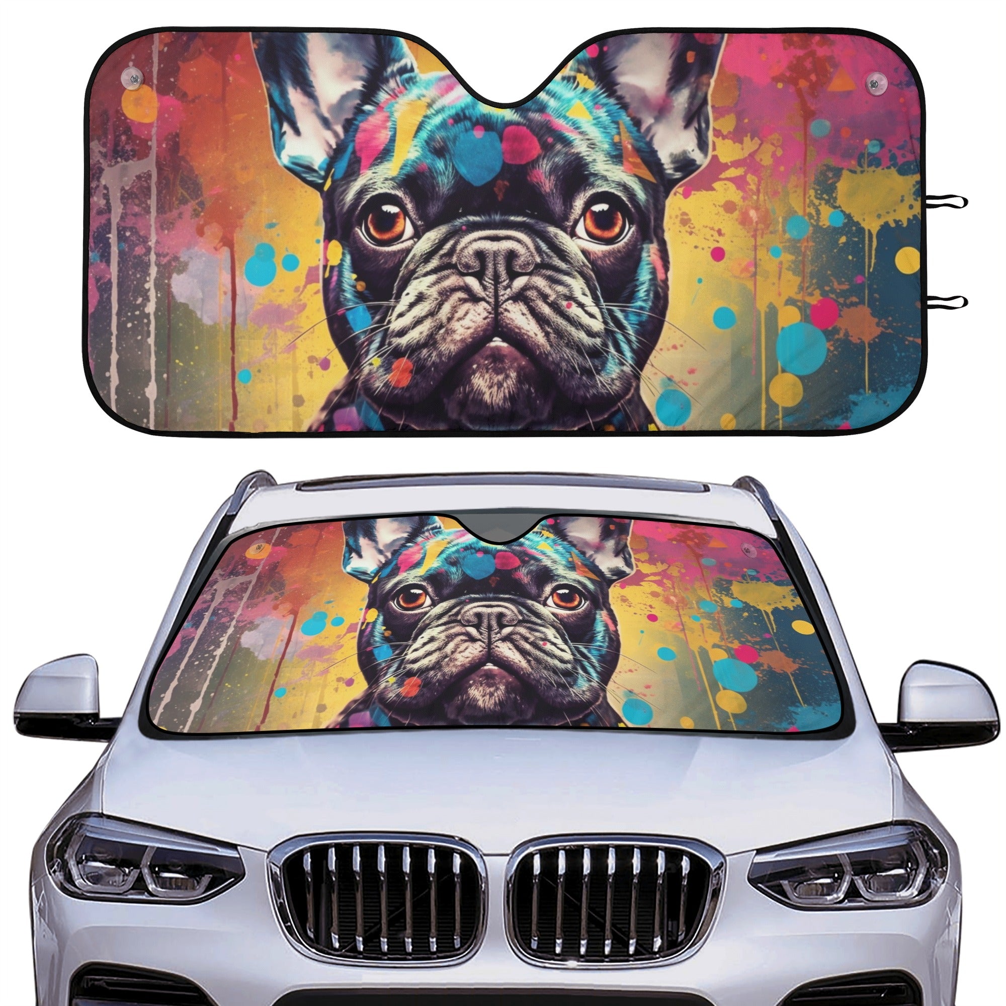 Spud - Car Auto Sun Shade for French Bulldog Owners and Fans-fadou