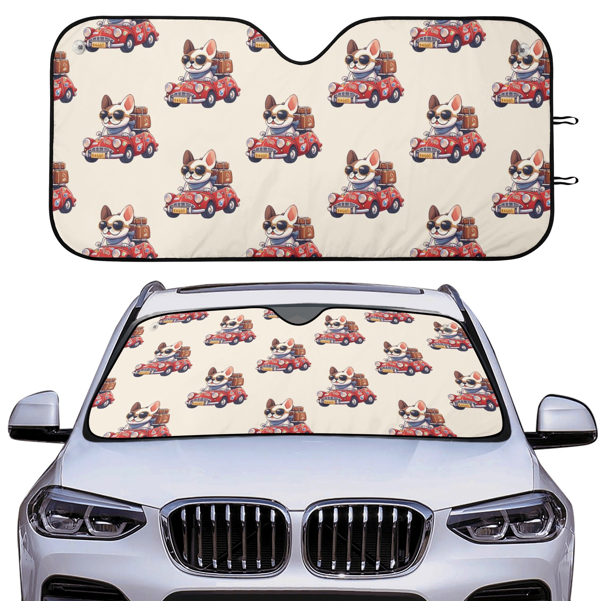 Rain - Car Auto Sun Shade for French Bulldog Owners and Fans-fadou