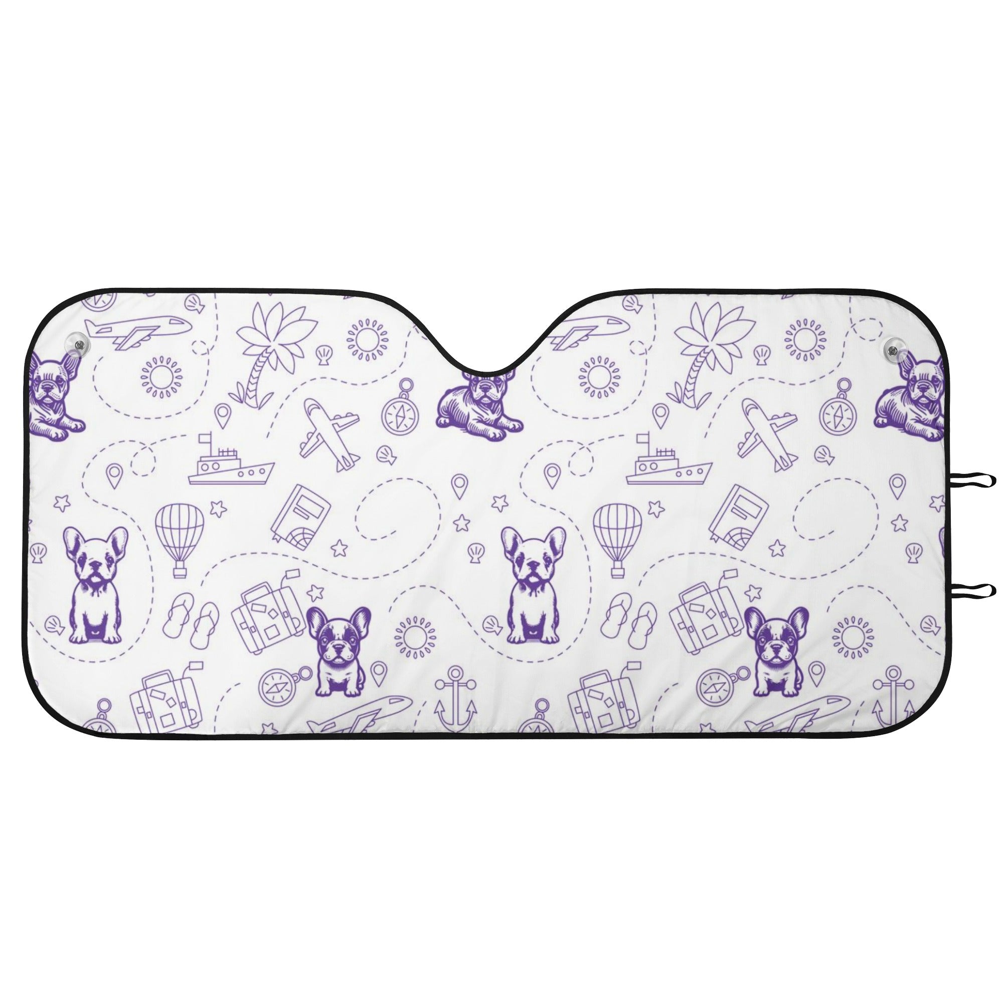 Sugar- Car Auto Sun Shade for French Bulldog Owners and Fans-fadou