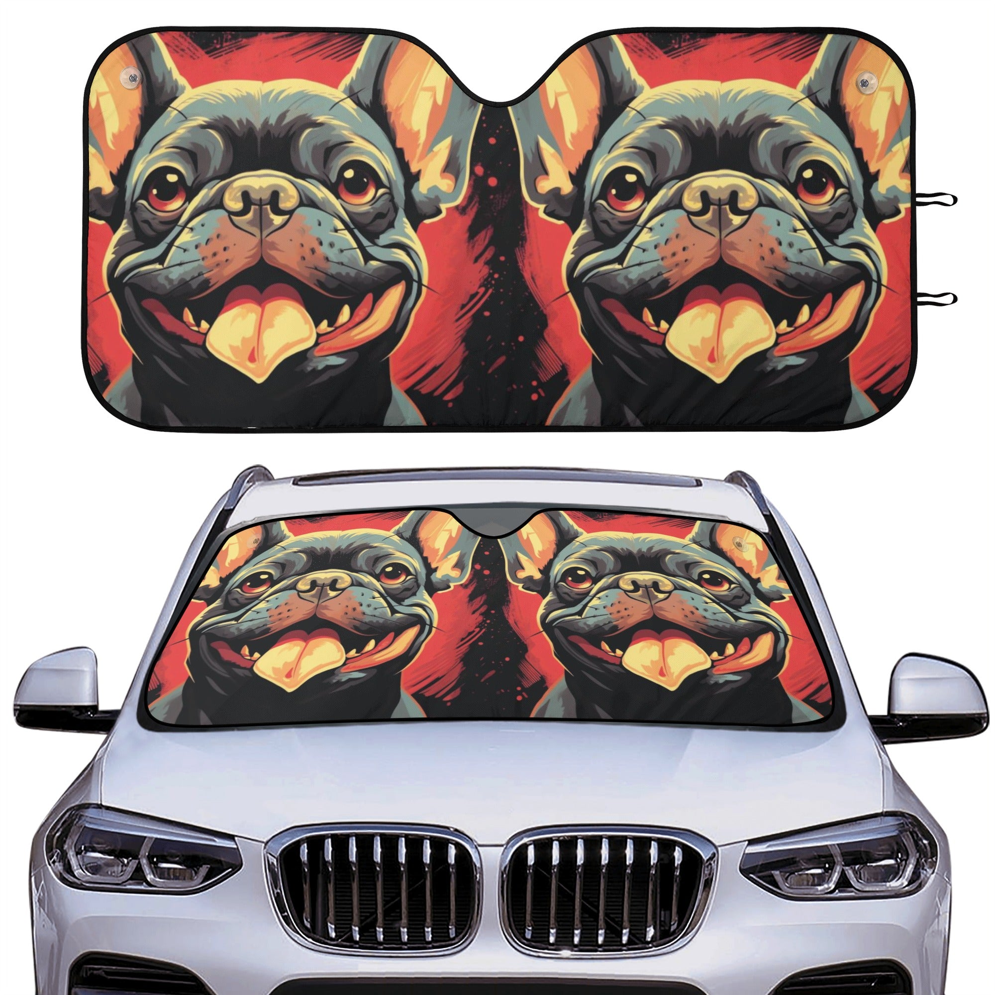 Curd - Car Auto Sun Shade for French Bulldog Owners and Fans-fadou