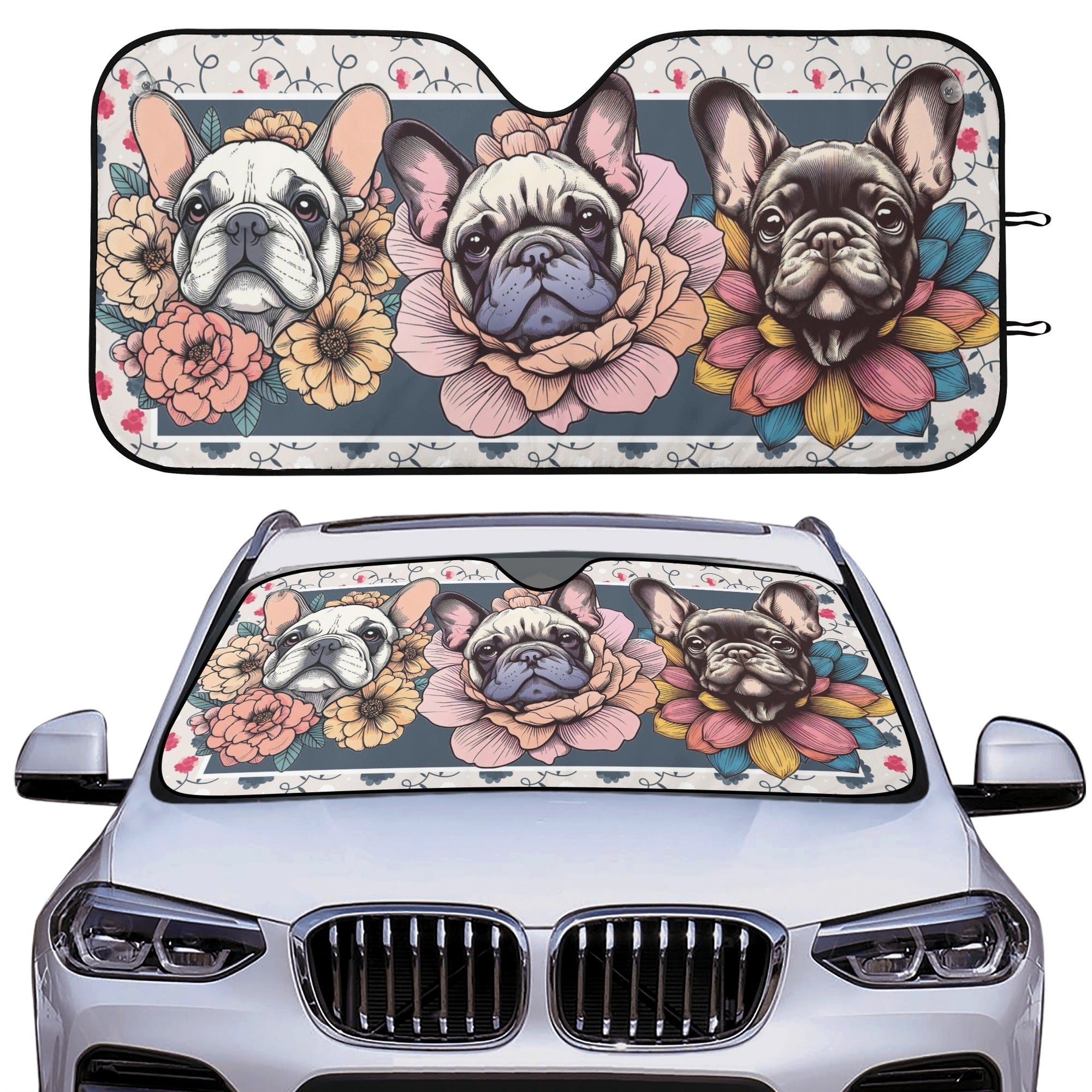 Soot - Car Auto Sun Shade for French Bulldog Owners and Fans-fadou