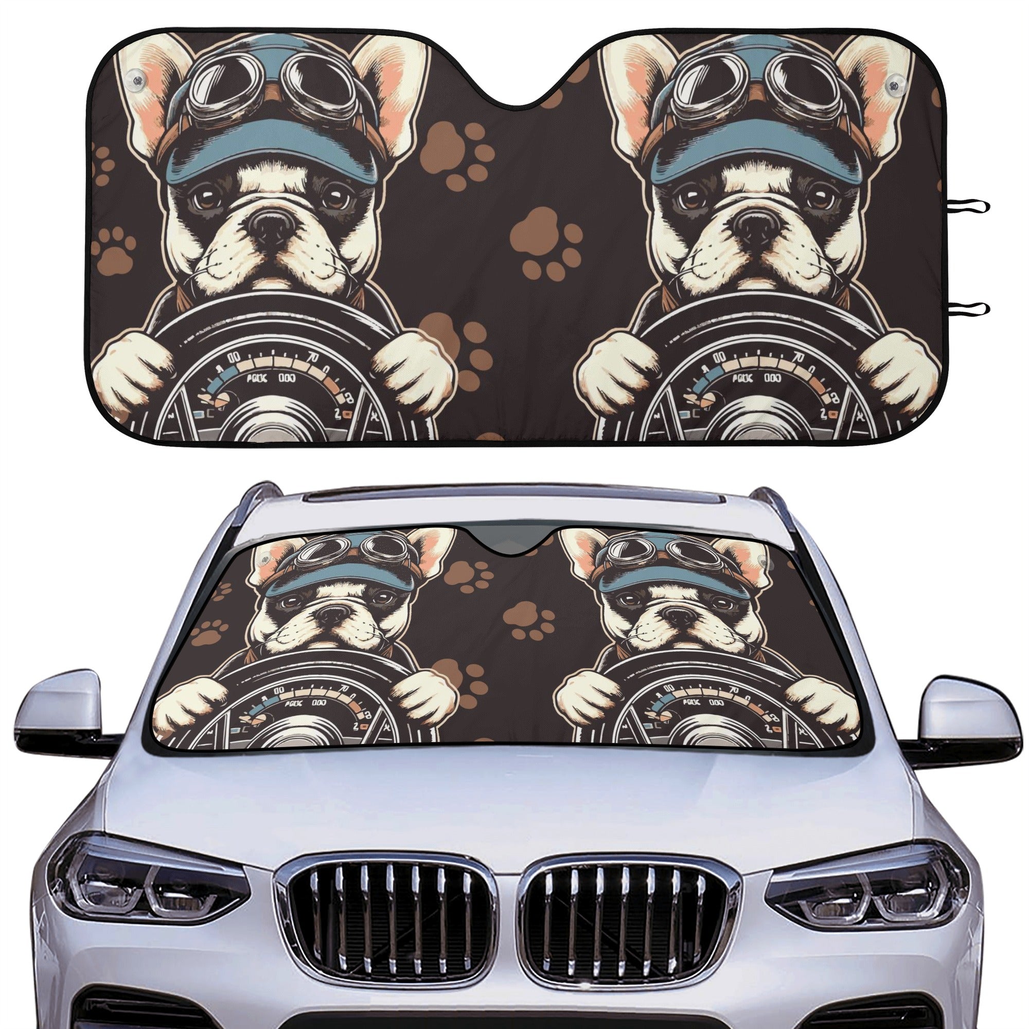 Jax - Car Auto Sun Shade for French Bulldog Owners and Fans-fadou