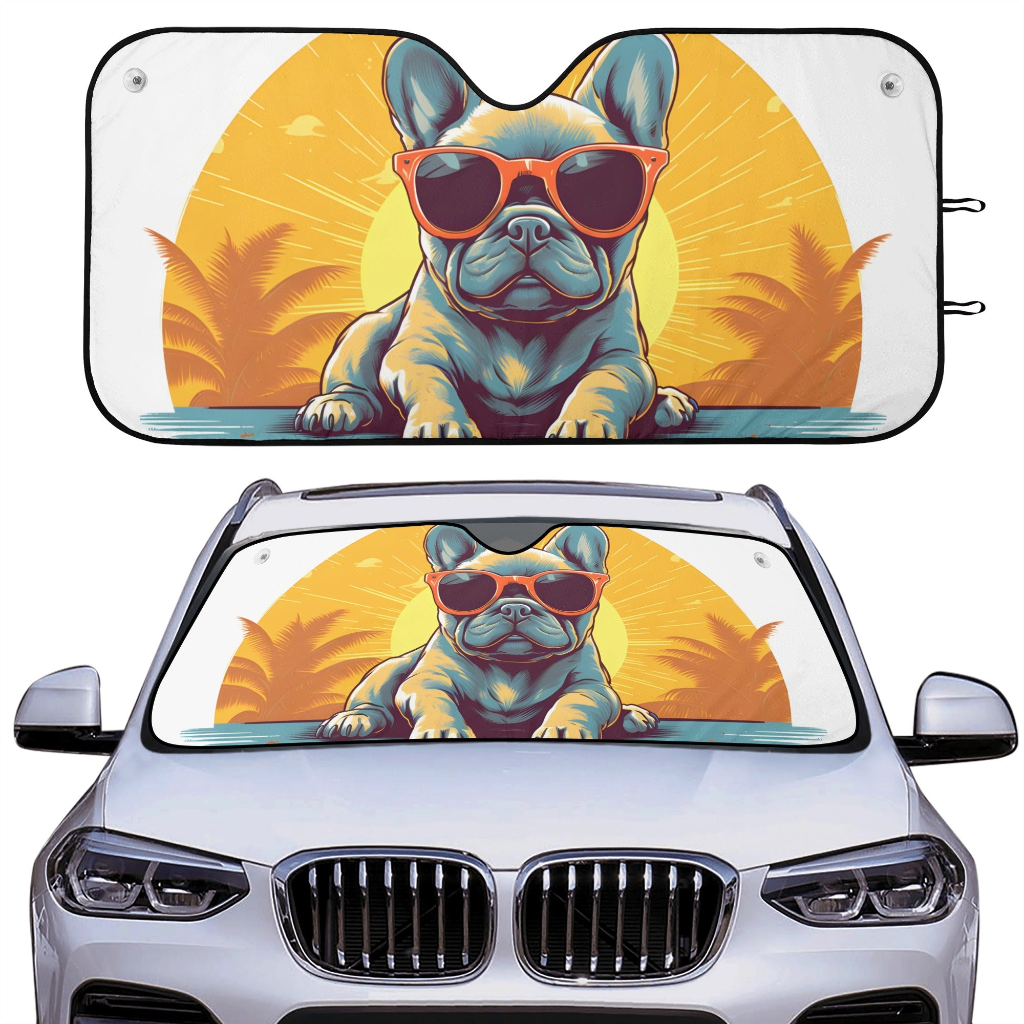 Yoda - Car Auto Sun Shade for French Bulldog Owners and Fans-fadou