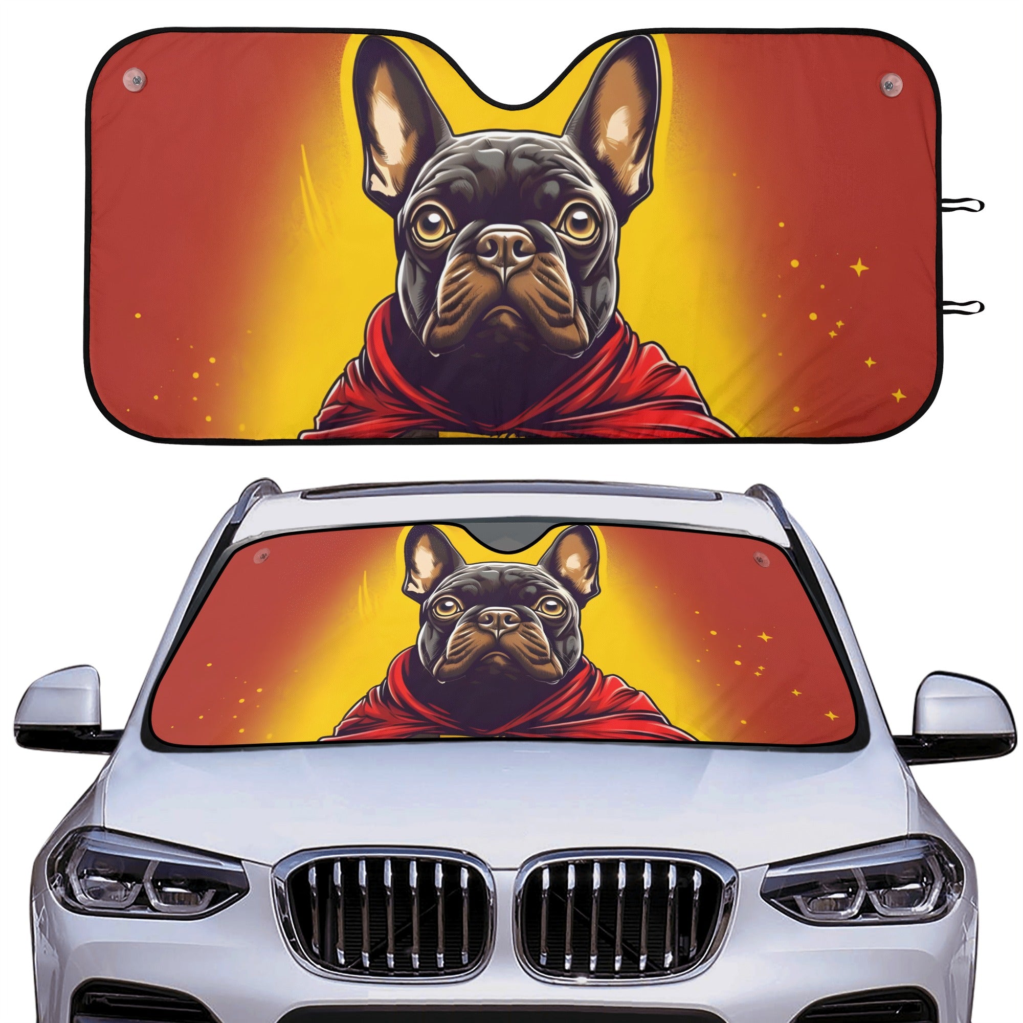 Poppy - Car Auto Sun Shade for Frenchie Fans Everywhere-fadou