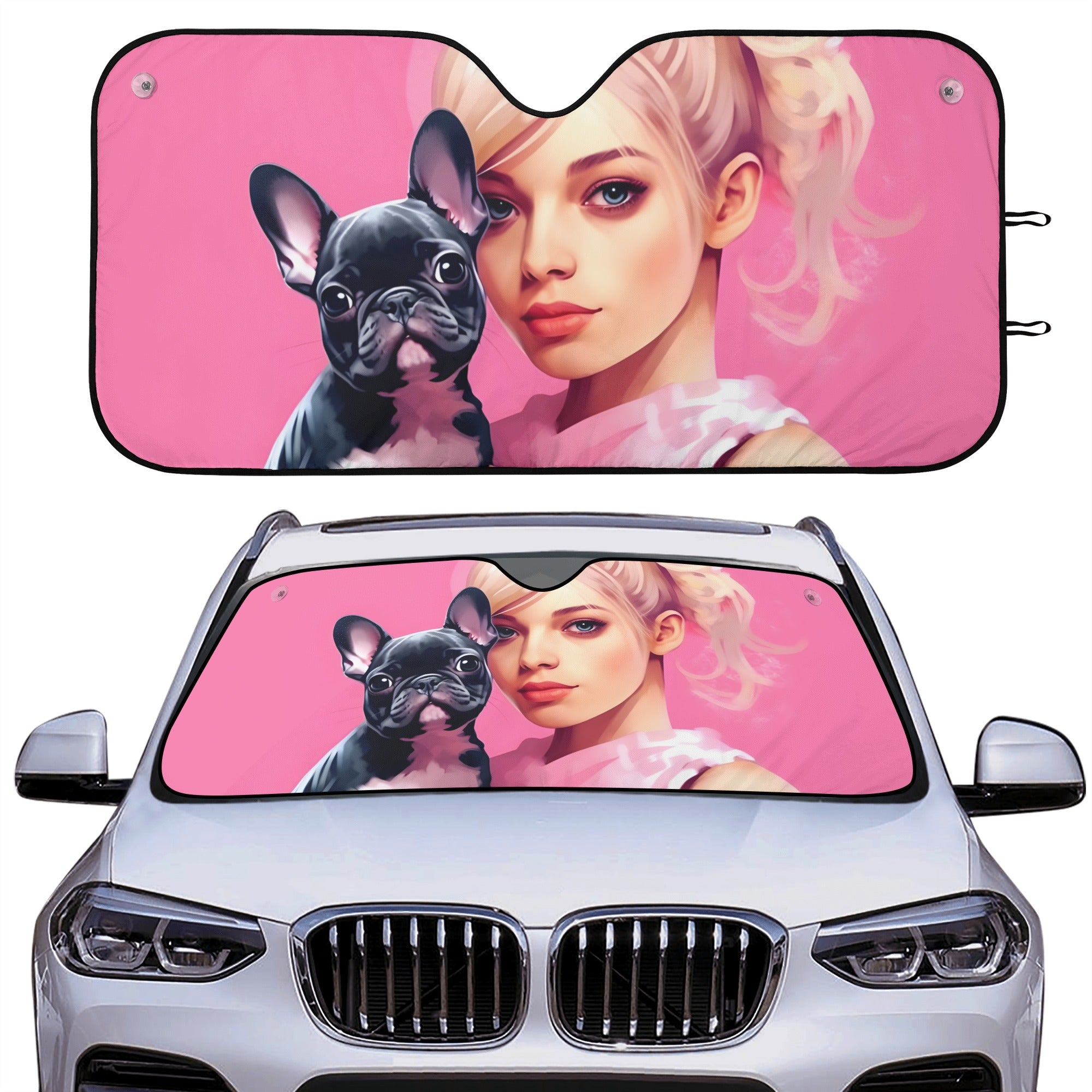Zoe - Car Auto Sun Shade for French Bulldog Owners and Fans-fadou