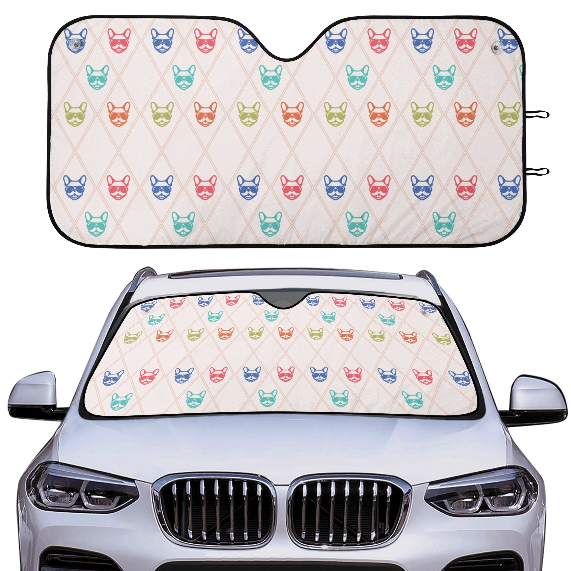 Cleo - Car Auto Sun Shade for French Bulldog Owners and Fans-fadou