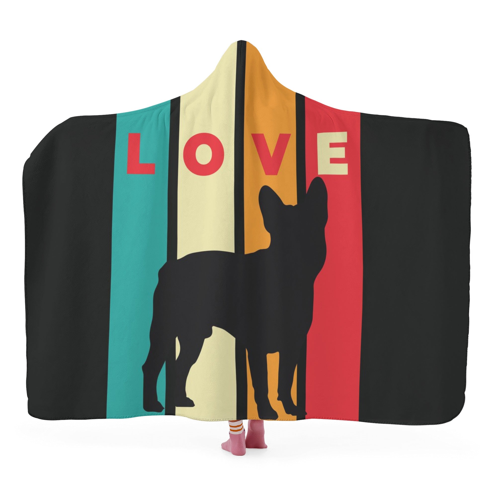 French Bulldog Hooded Cozy Plush Blanket for Pet Culture-fadou