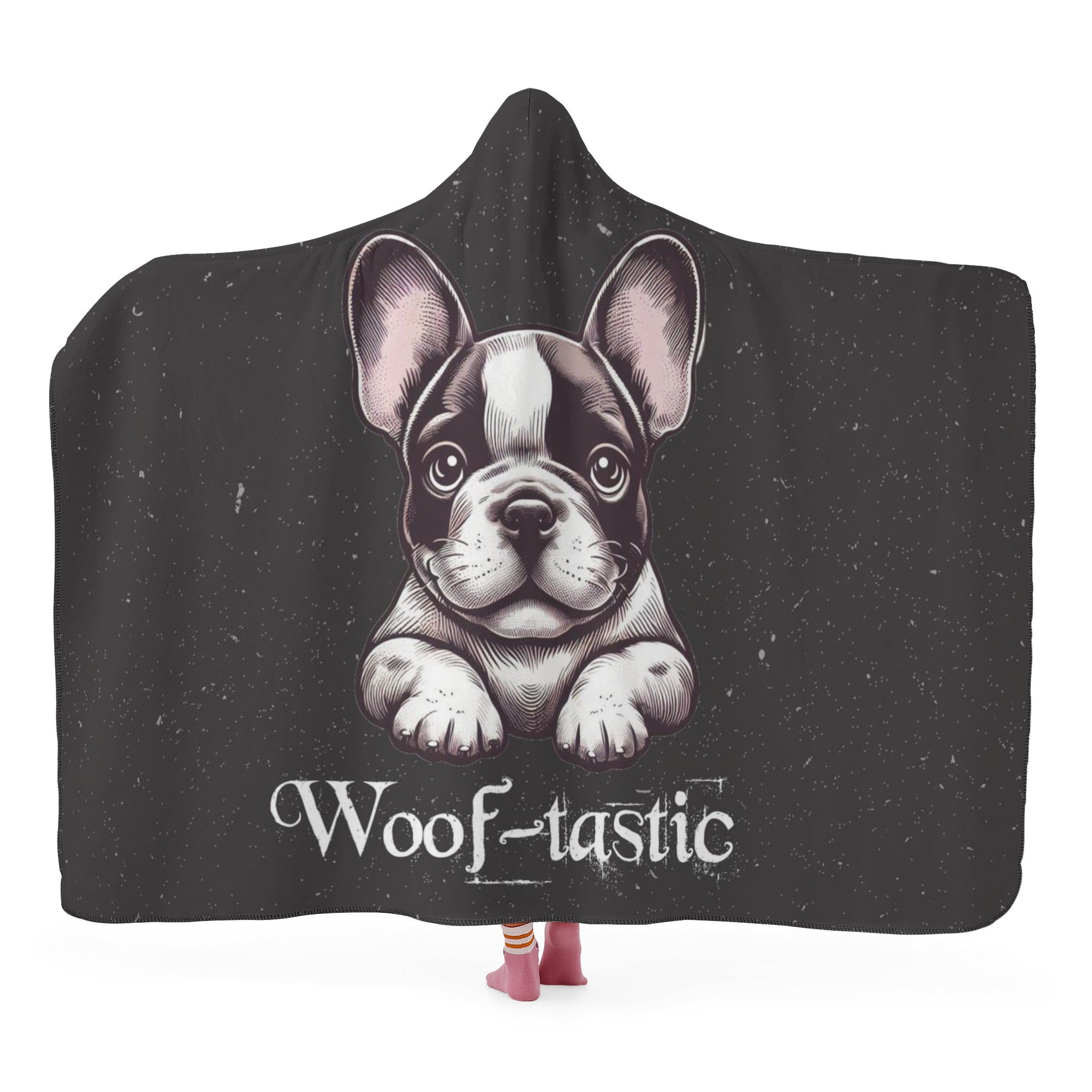 Tank Hooded Cozy Plush Blanket for Frenchie Enthusiasts-fadou