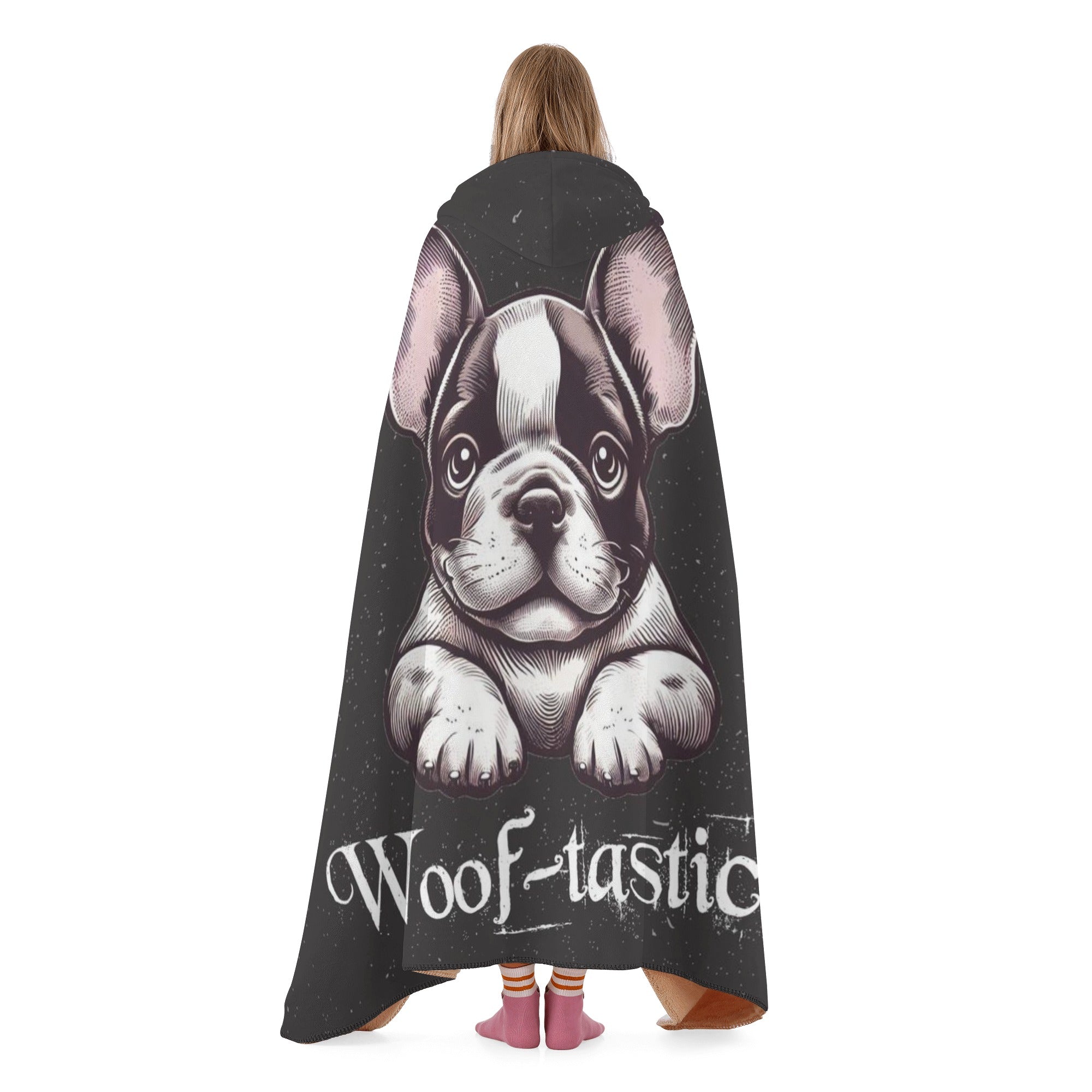 Tank Hooded Cozy Plush Blanket for Frenchie Enthusiasts-fadou