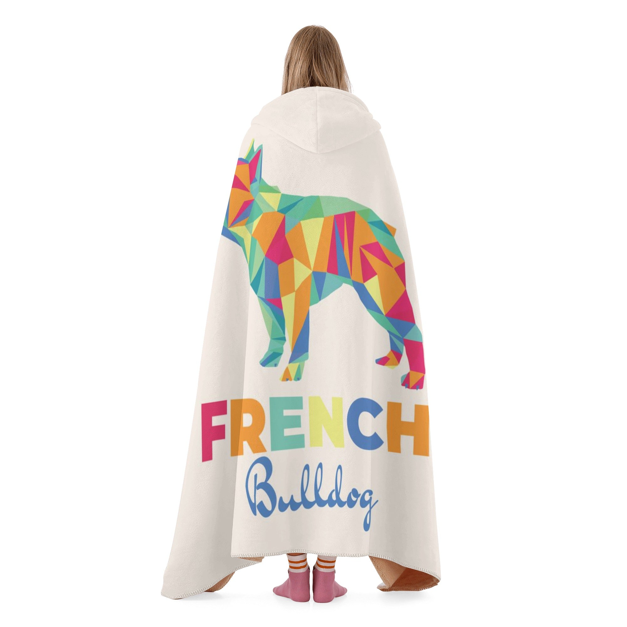 French Bulldog Hooded Cozy Plush Blanket for Dog Lovers-fadou