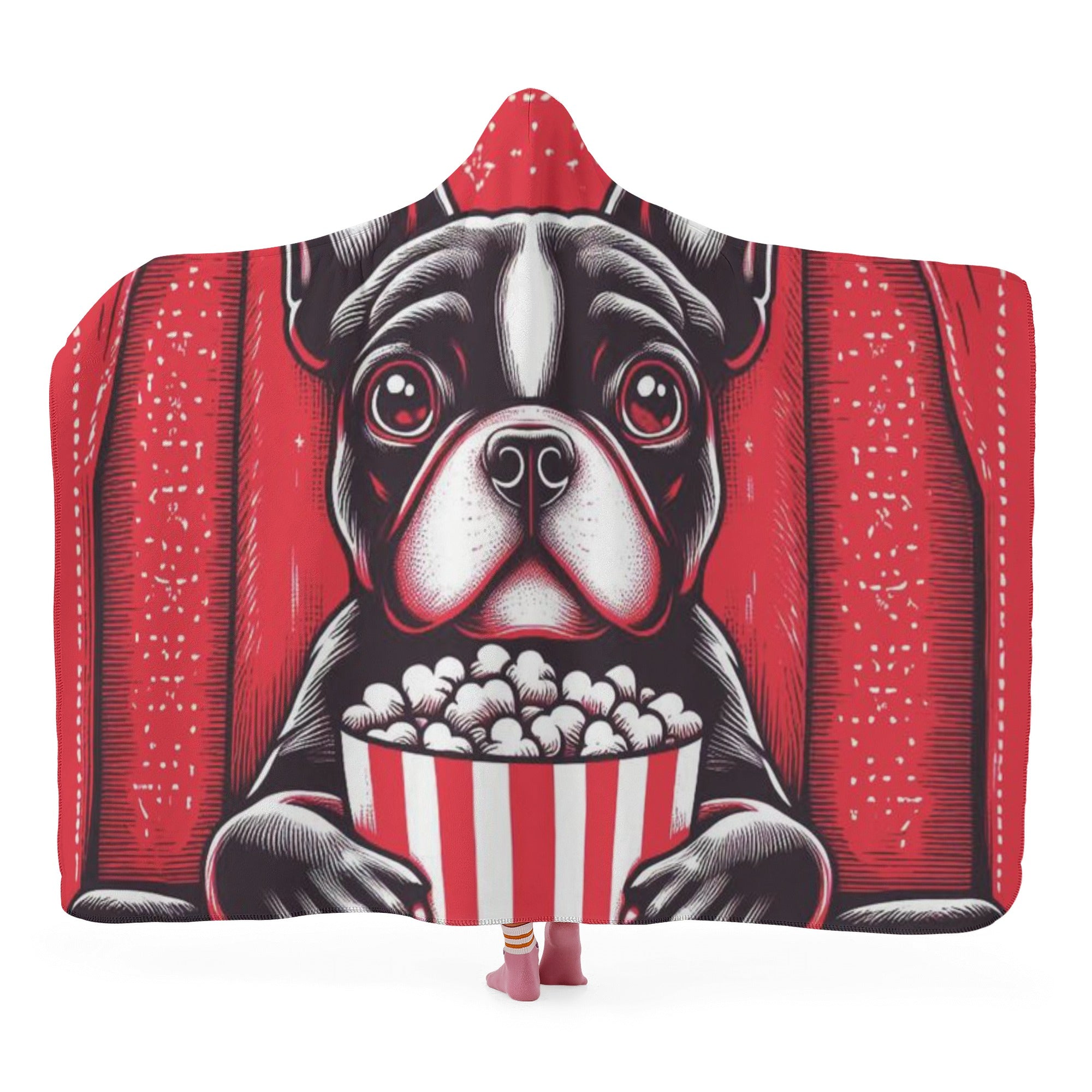 Thor Hooded Cozy Plush Blanket for Frenchie Enthusiasts-fadou