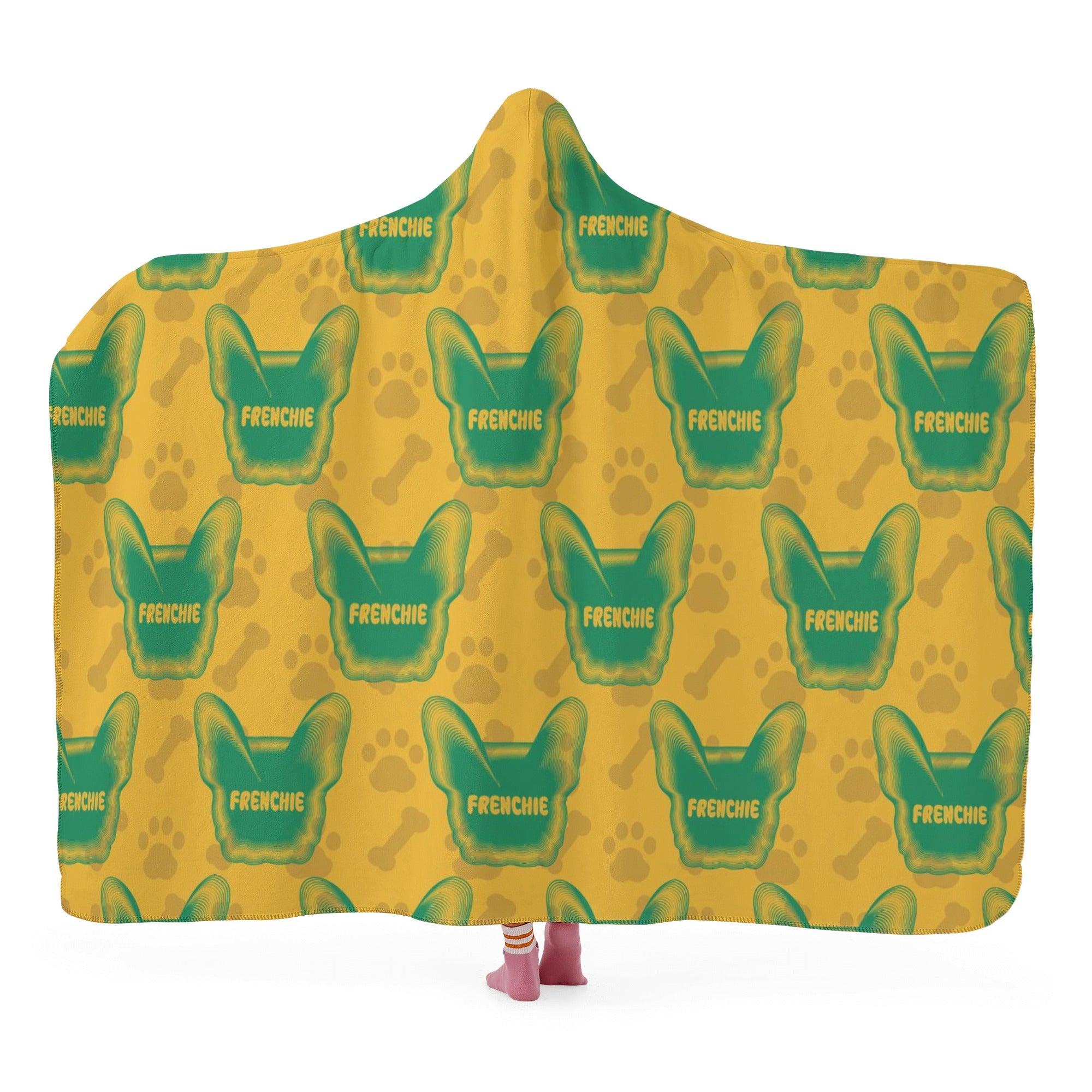 Gizmo Hooded Cozy Plush Blanket for Frenchie Enthusiasts-fadou