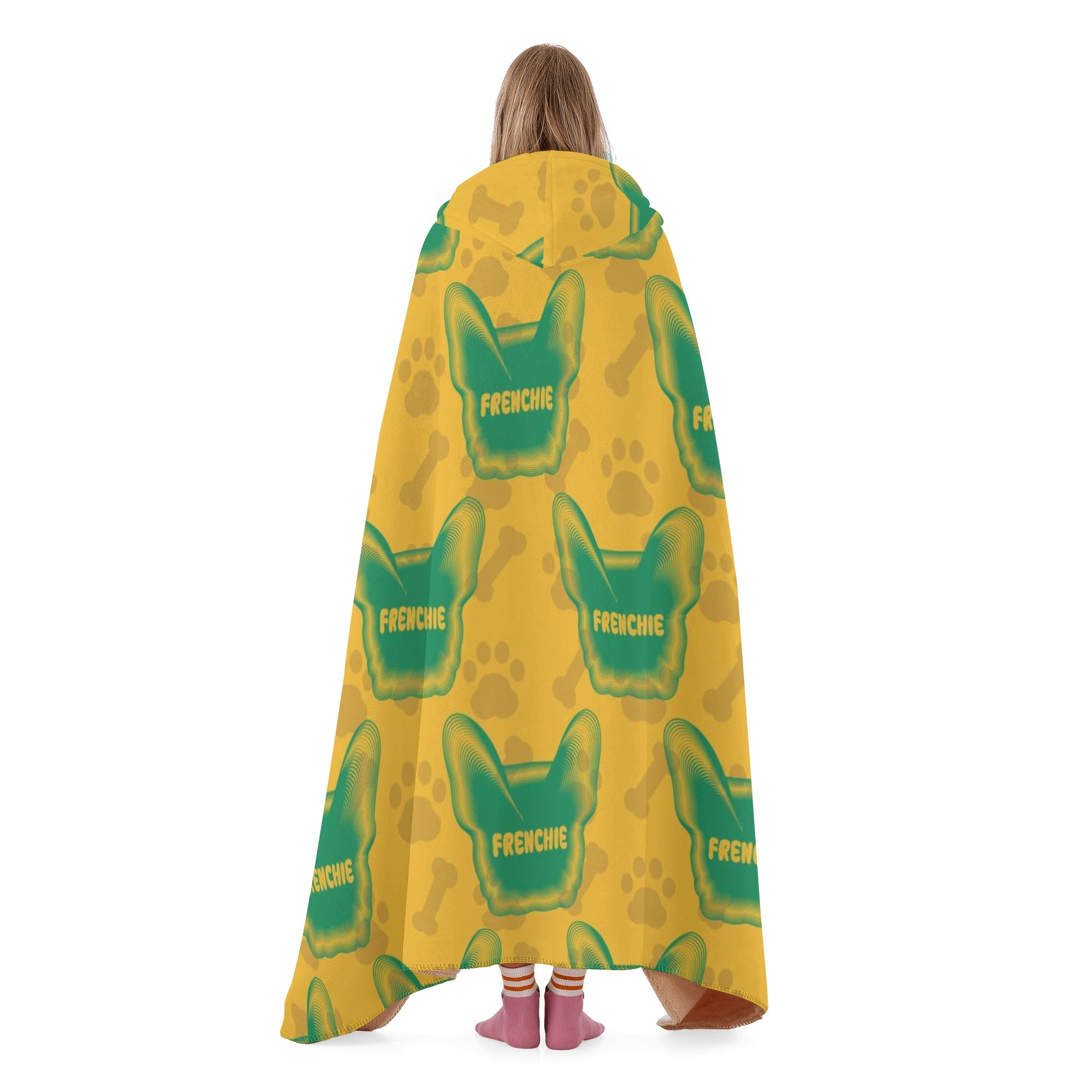Gizmo Hooded Cozy Plush Blanket for Frenchie Enthusiasts-fadou