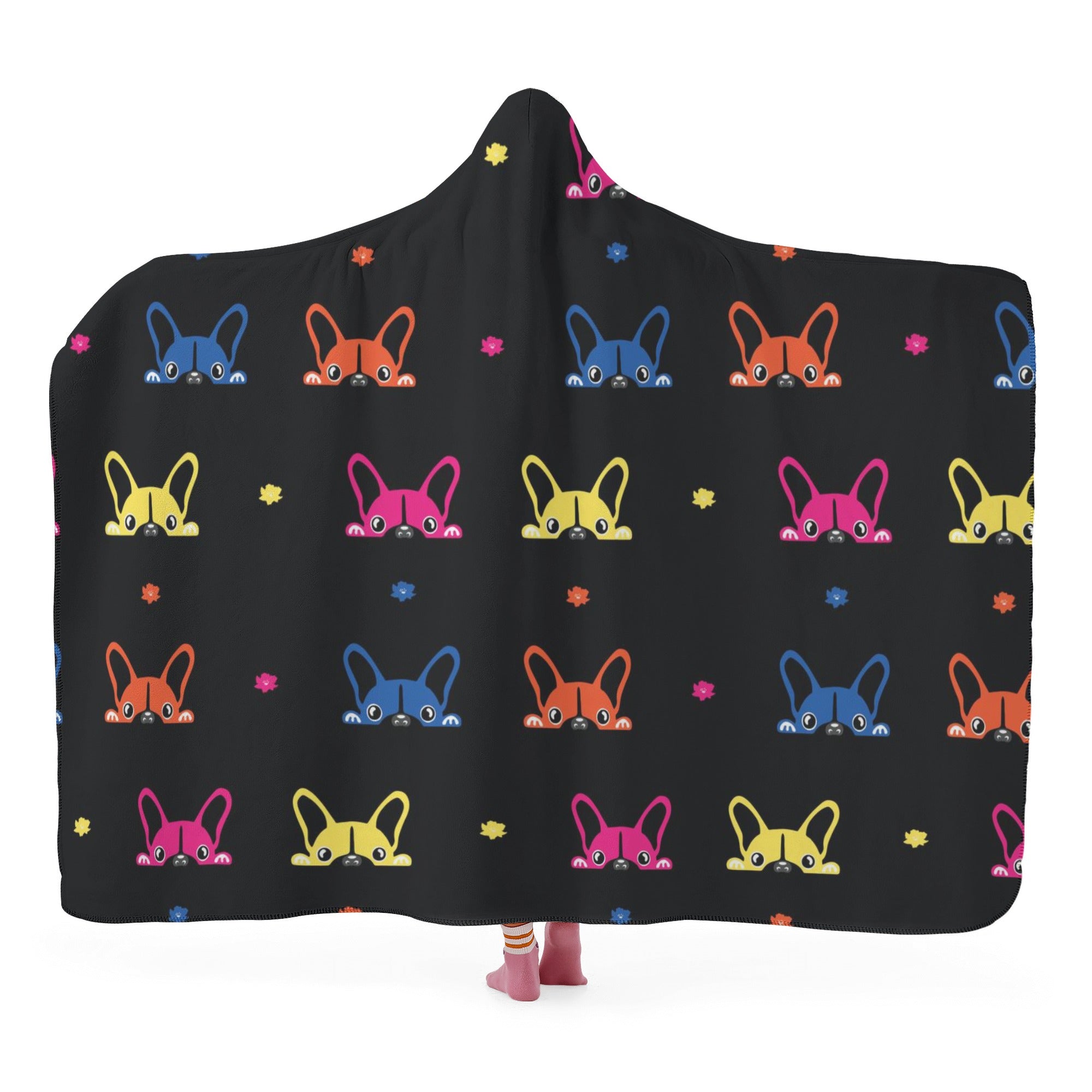 French Bulldog Hooded Warm Blanket for Frenchie Enthusiasts-fadou