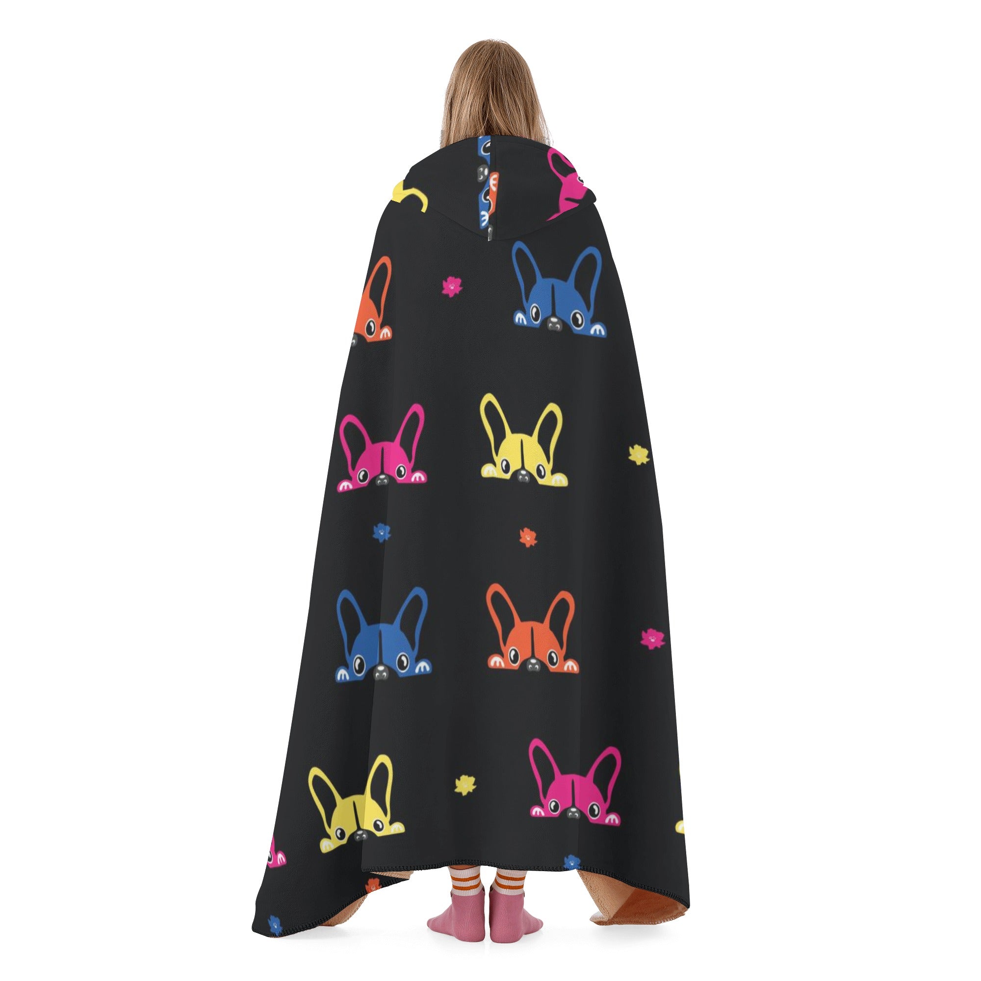 French Bulldog Hooded Warm Blanket for Frenchie Enthusiasts-fadou