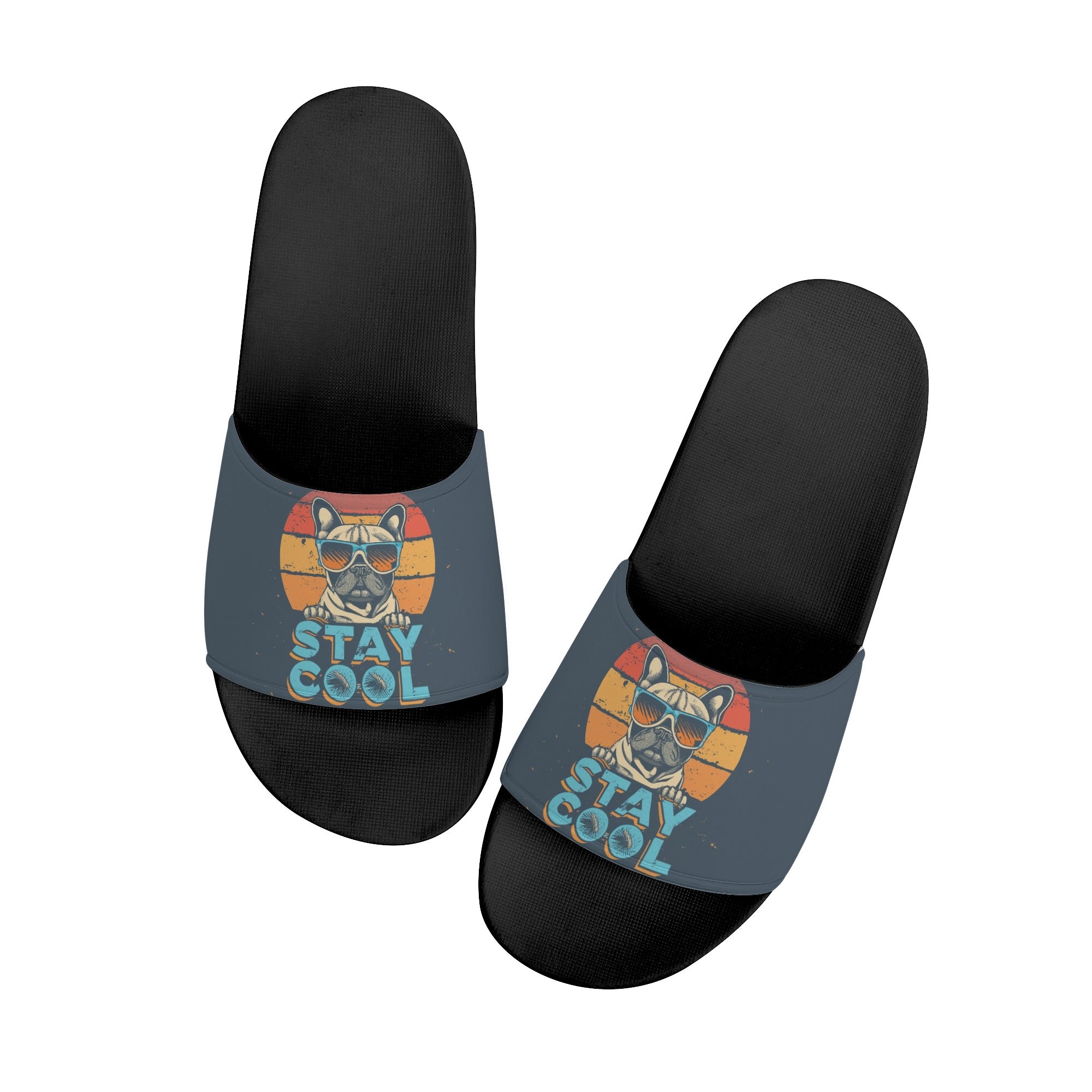 Juno French Bulldog Summer Slides for Frenchie Enthusiasts-fadou