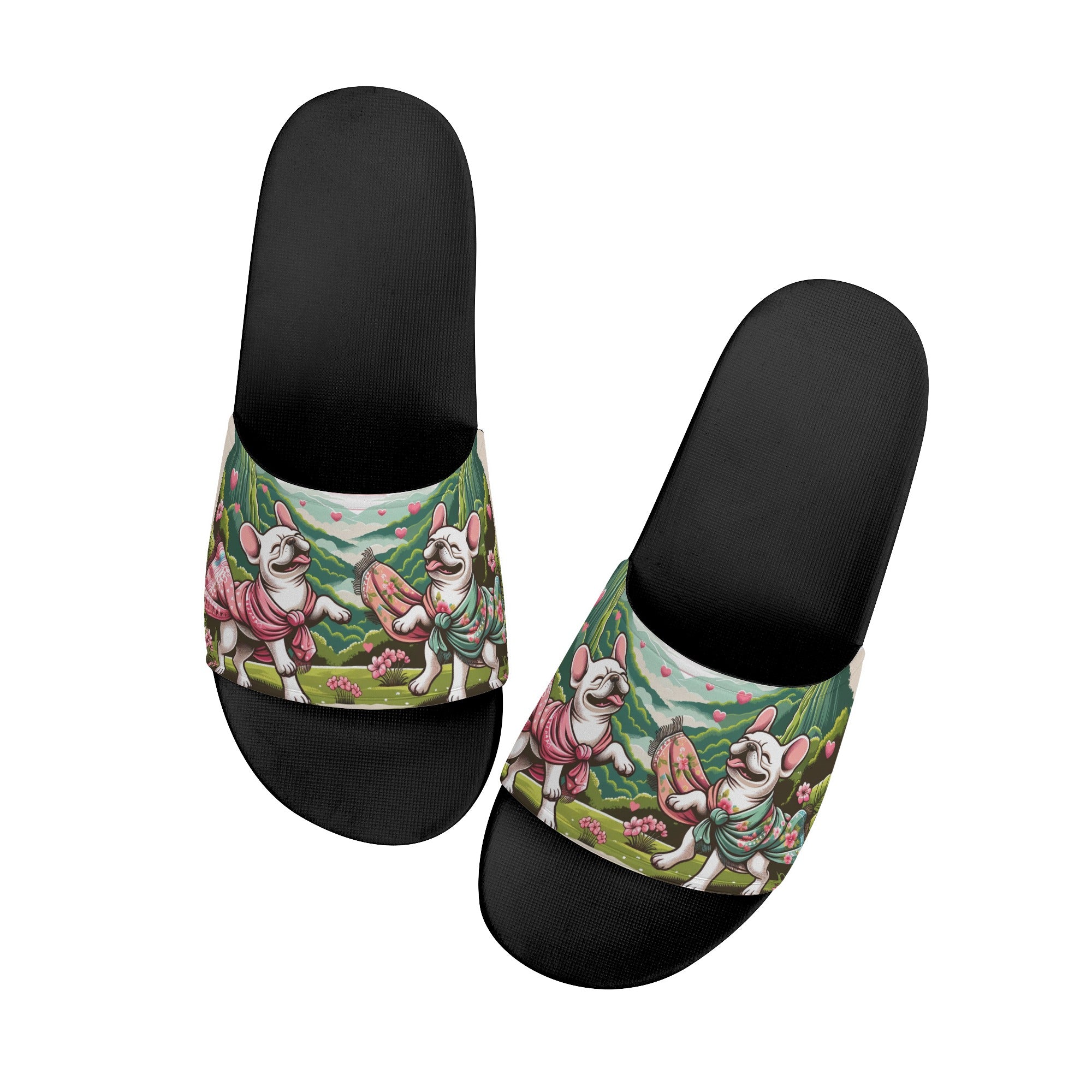 Buddy French Bulldog Summer Slides for Frenchie Enthusiasts-fadou
