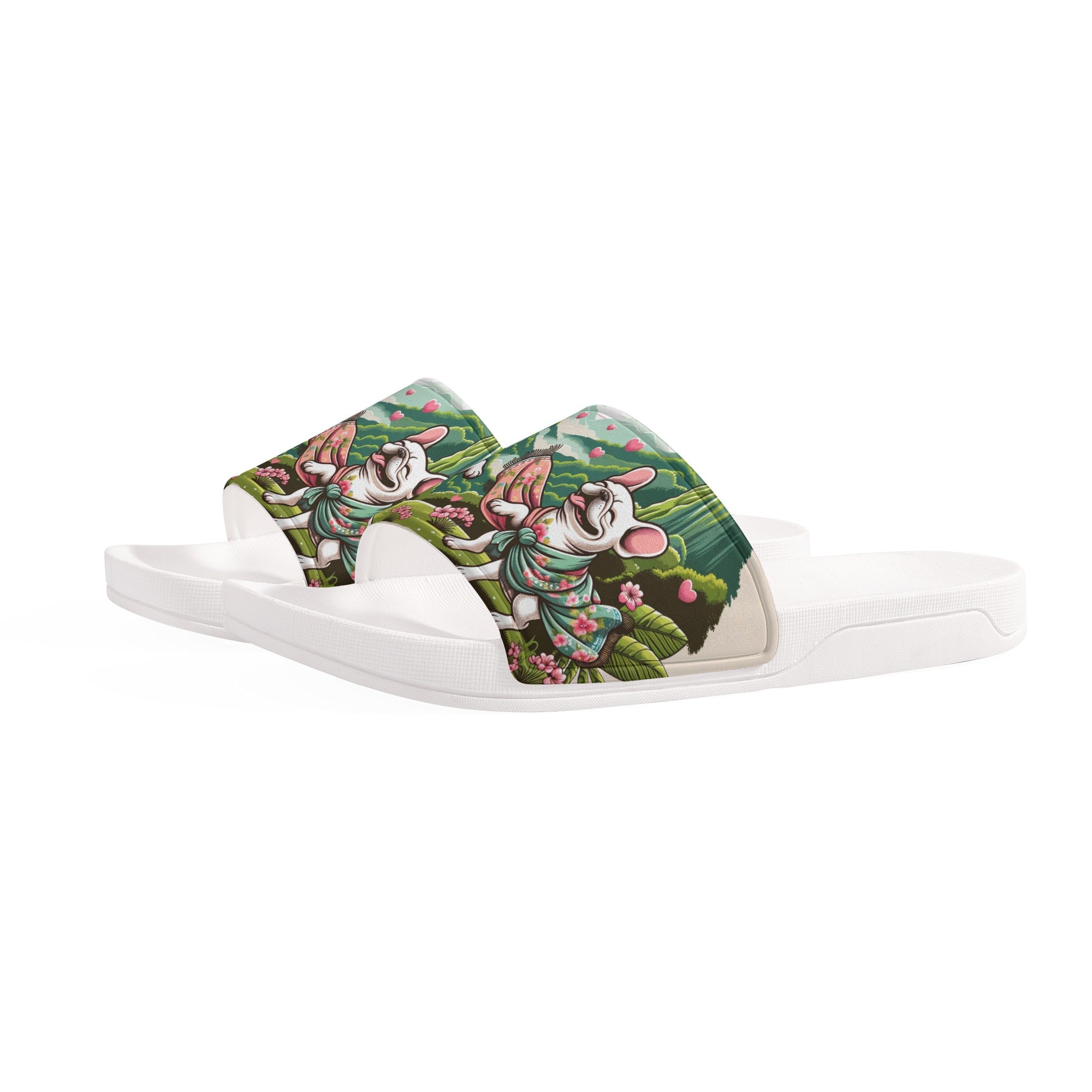 Buddy French Bulldog Summer Slides for Frenchie Enthusiasts-fadou
