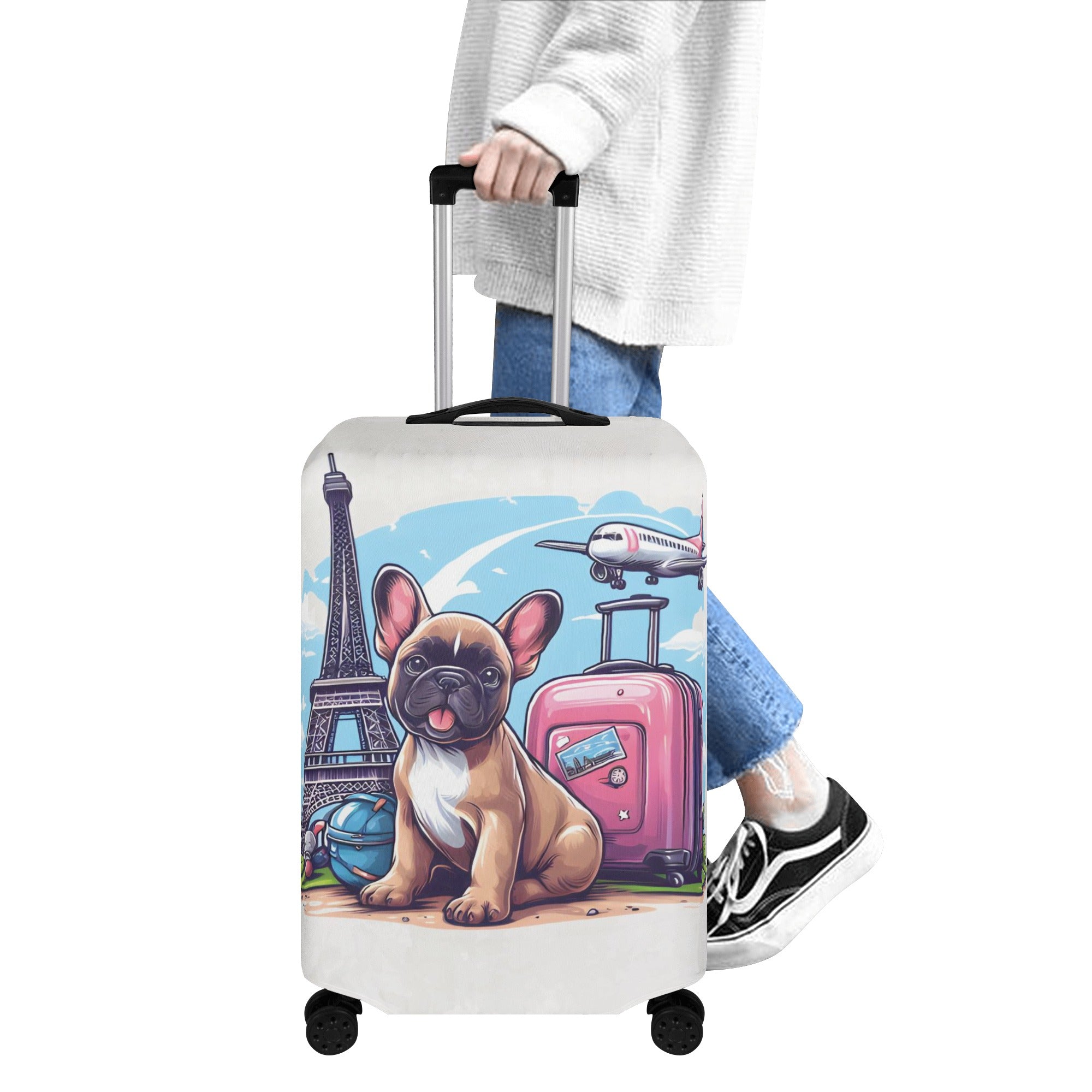 Enzo - Luggage Cover for French Bulldog Owners and Fans-fadou