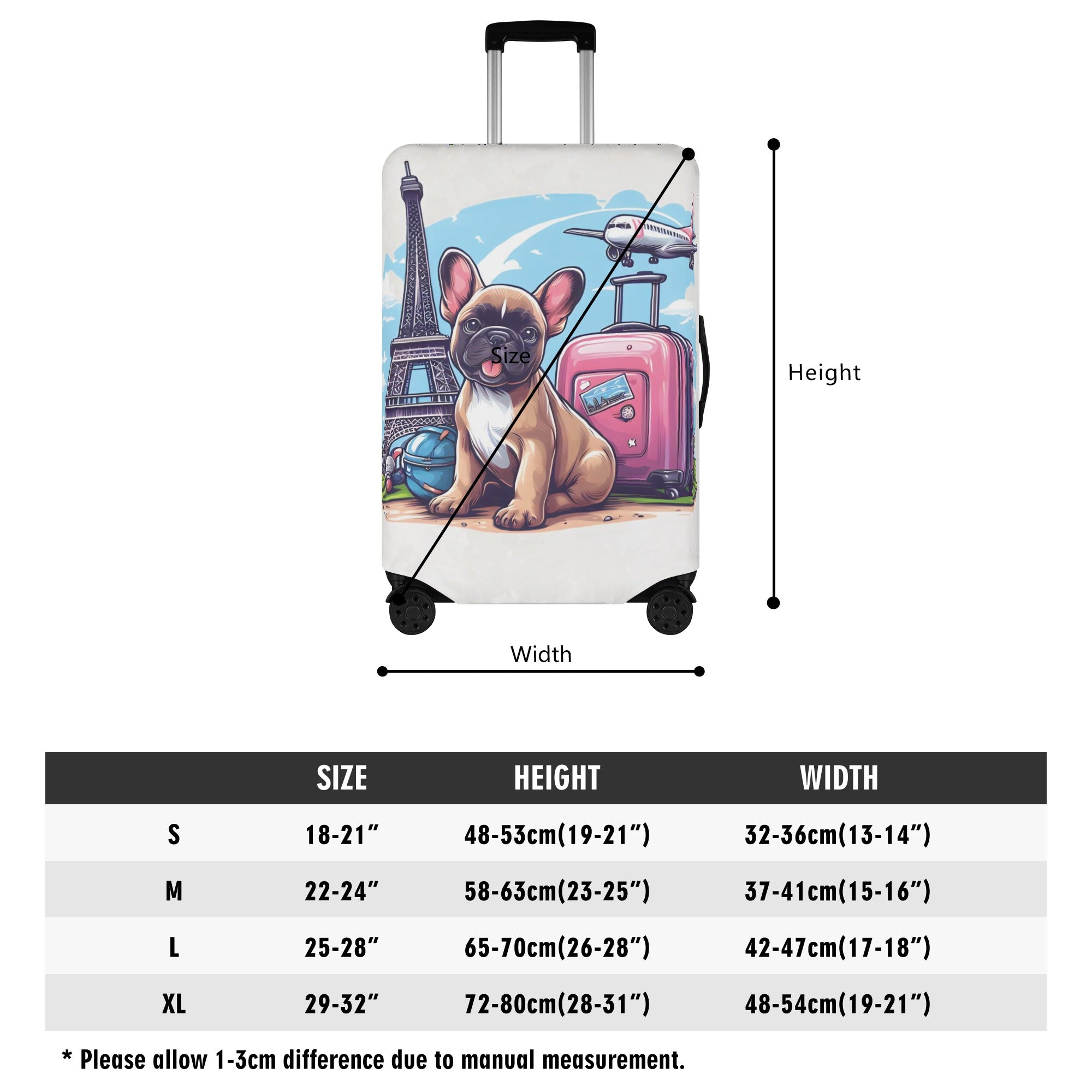 Enzo - Luggage Cover for French Bulldog Owners and Fans-fadou