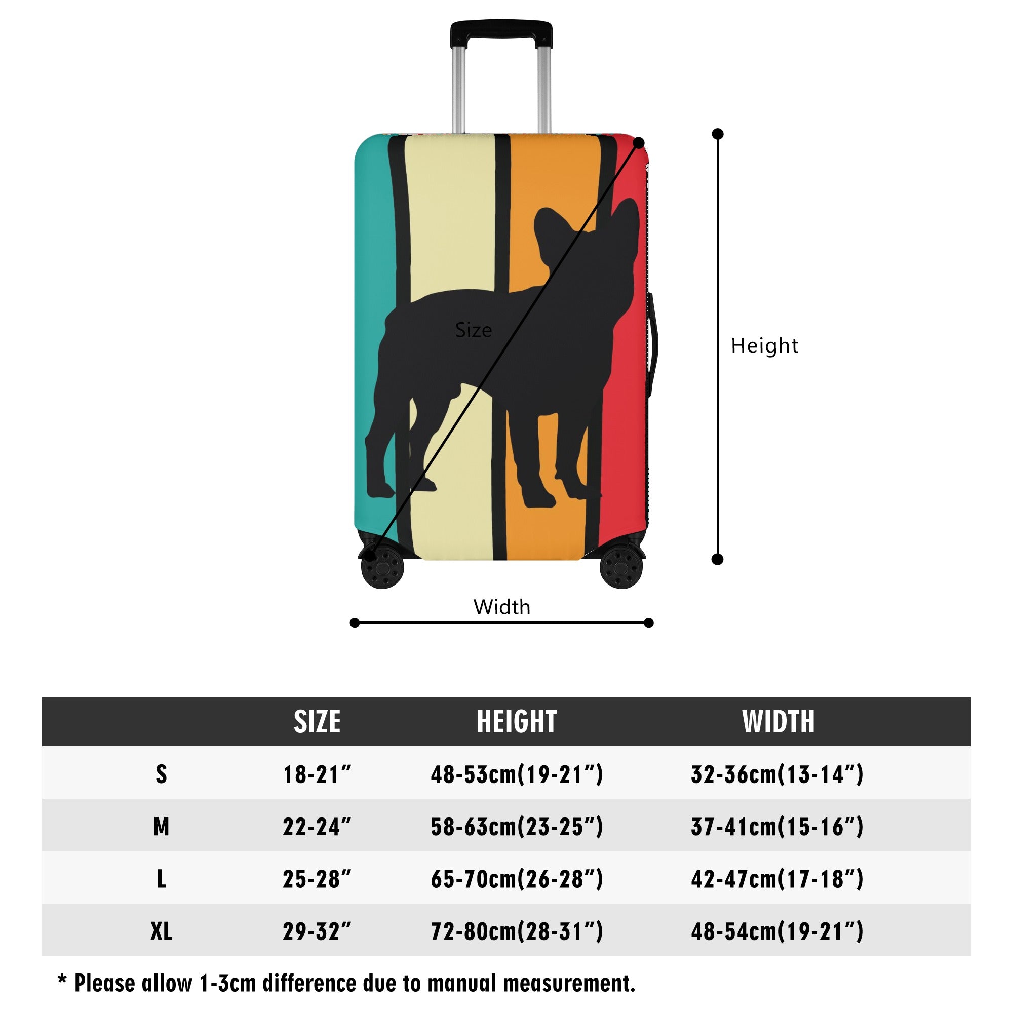 Pepe - Luggage Cover for French Bulldog Owners and Fans-fadou
