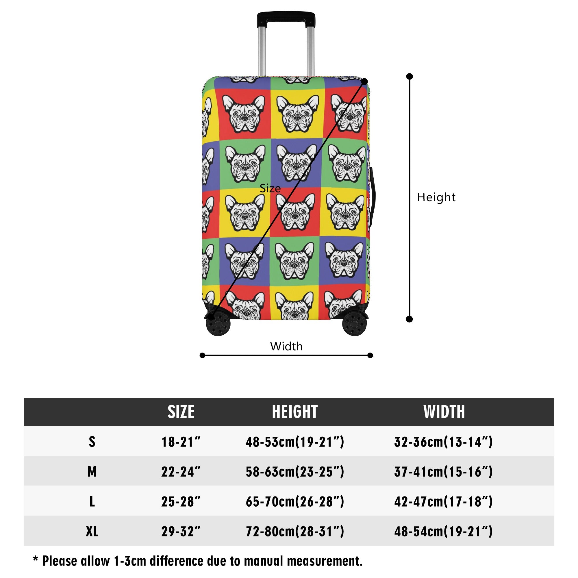 Kobe - Luggage Cover for French Bulldog Owners and Fans-fadou