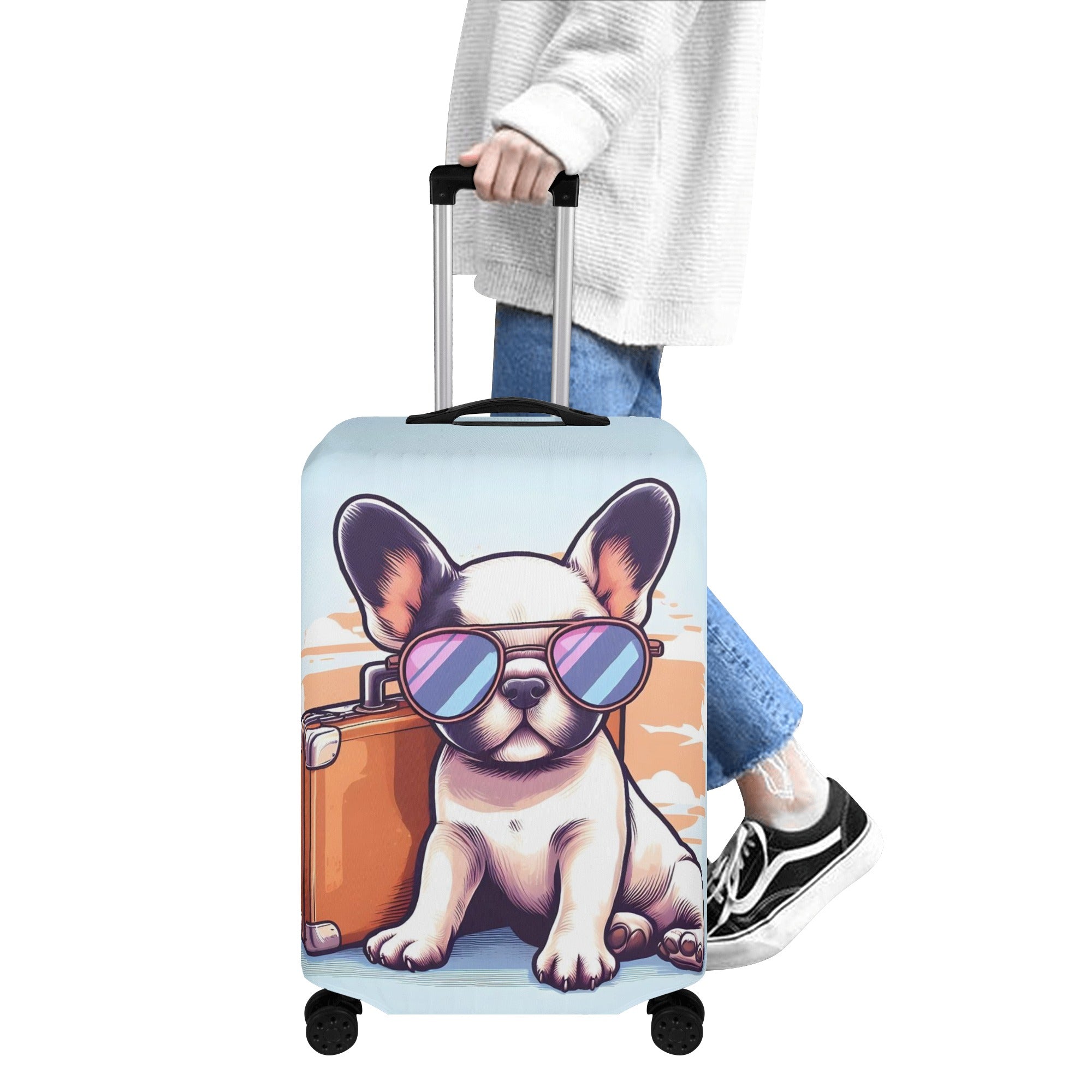 Bruce - Luggage Cover for French Bulldog Owners and Fans-fadou