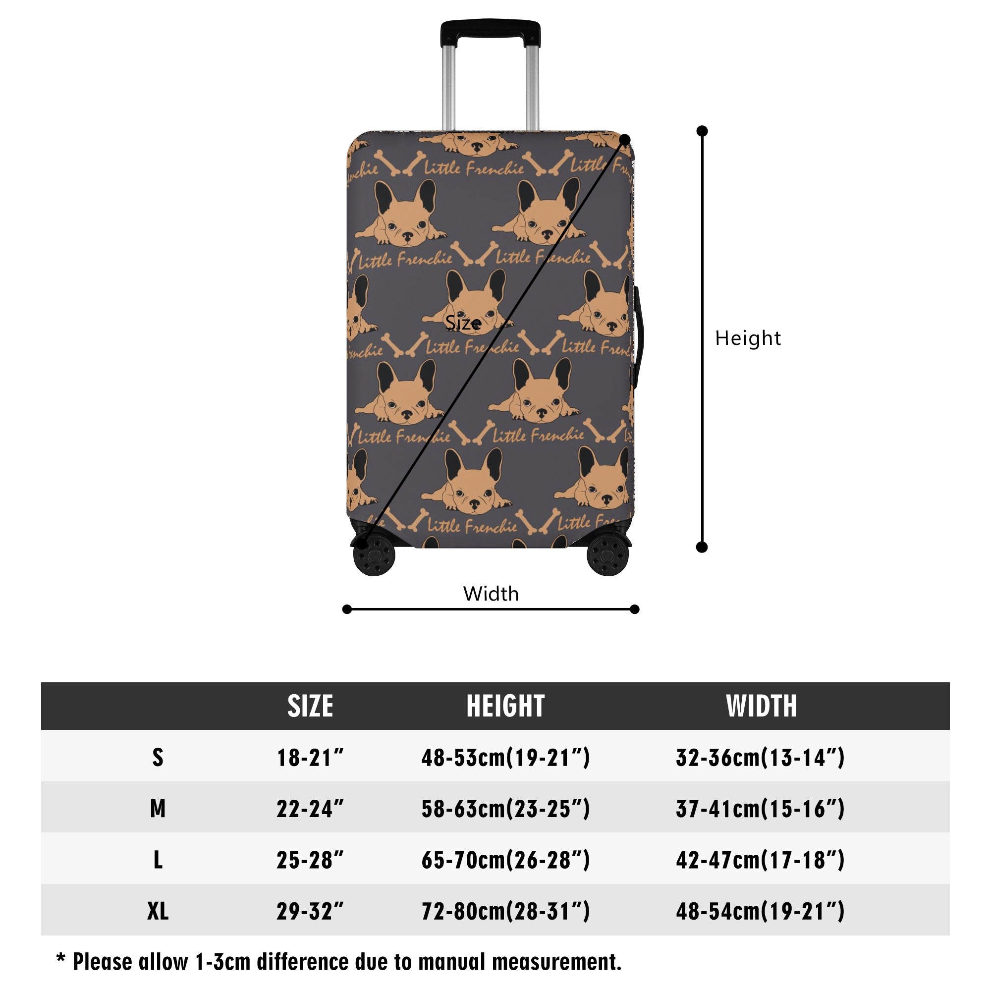 Ivy - Luggage Cover for French Bulldog Owners and Fans for Frenchies-fadou