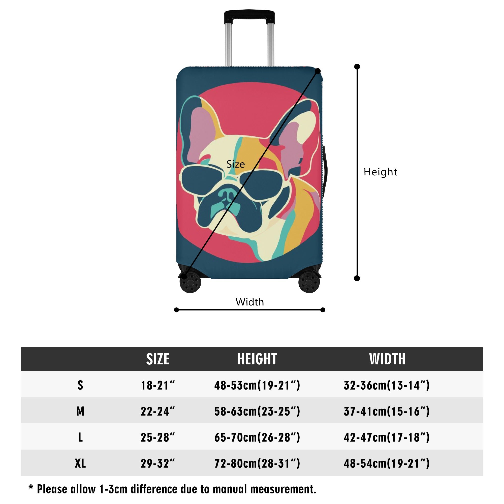 Prince - Luggage Cover for French Bulldog Owners and Fans-fadou