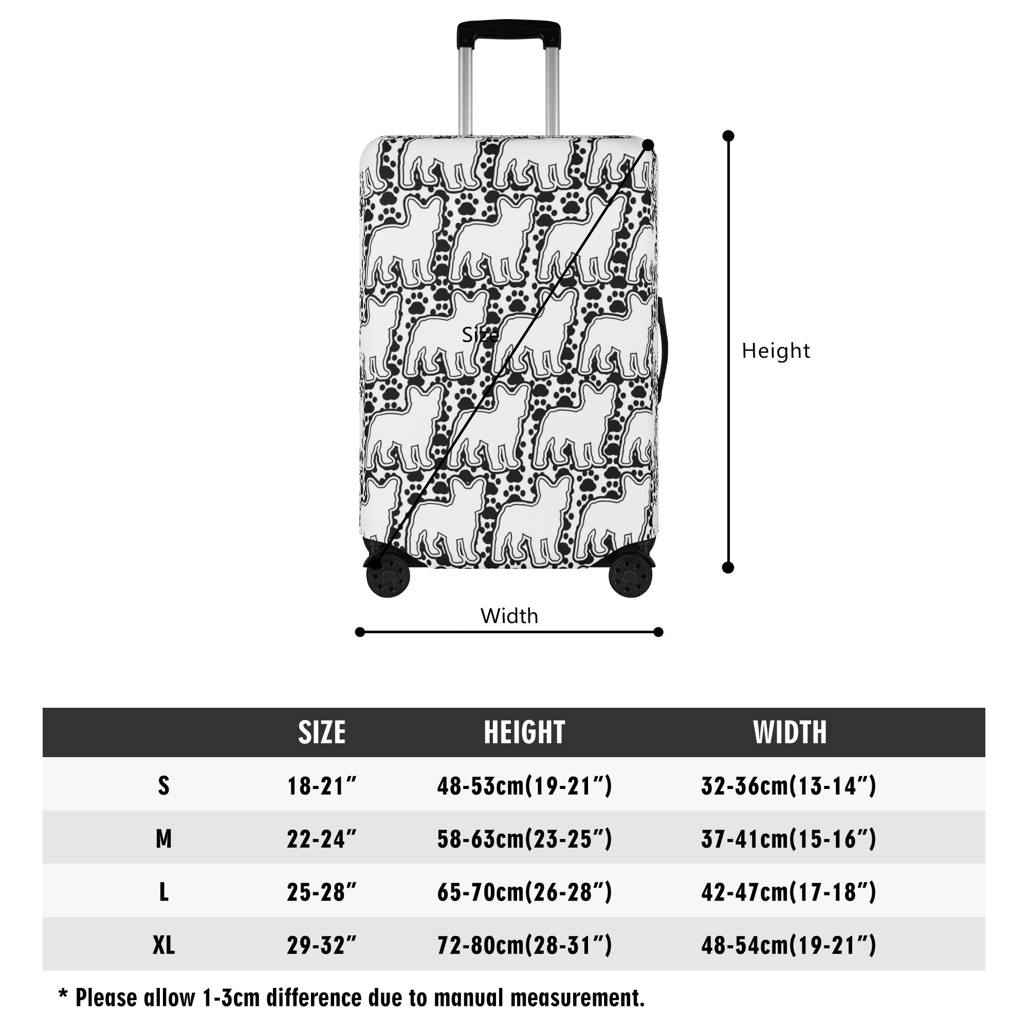 Rex - Luggage Cover for French Bulldog Owners and Fans for Frenchies-fadou
