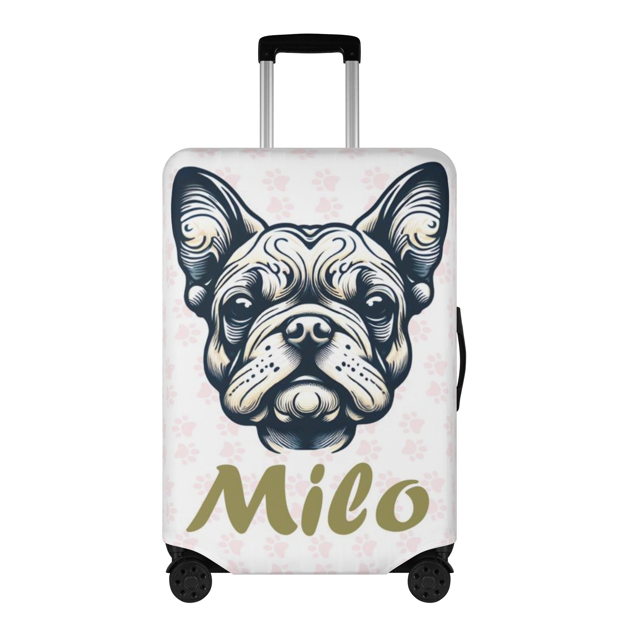 Personalized Luggage Cover with Frenchie Name - for Dog Lovers and-fadou