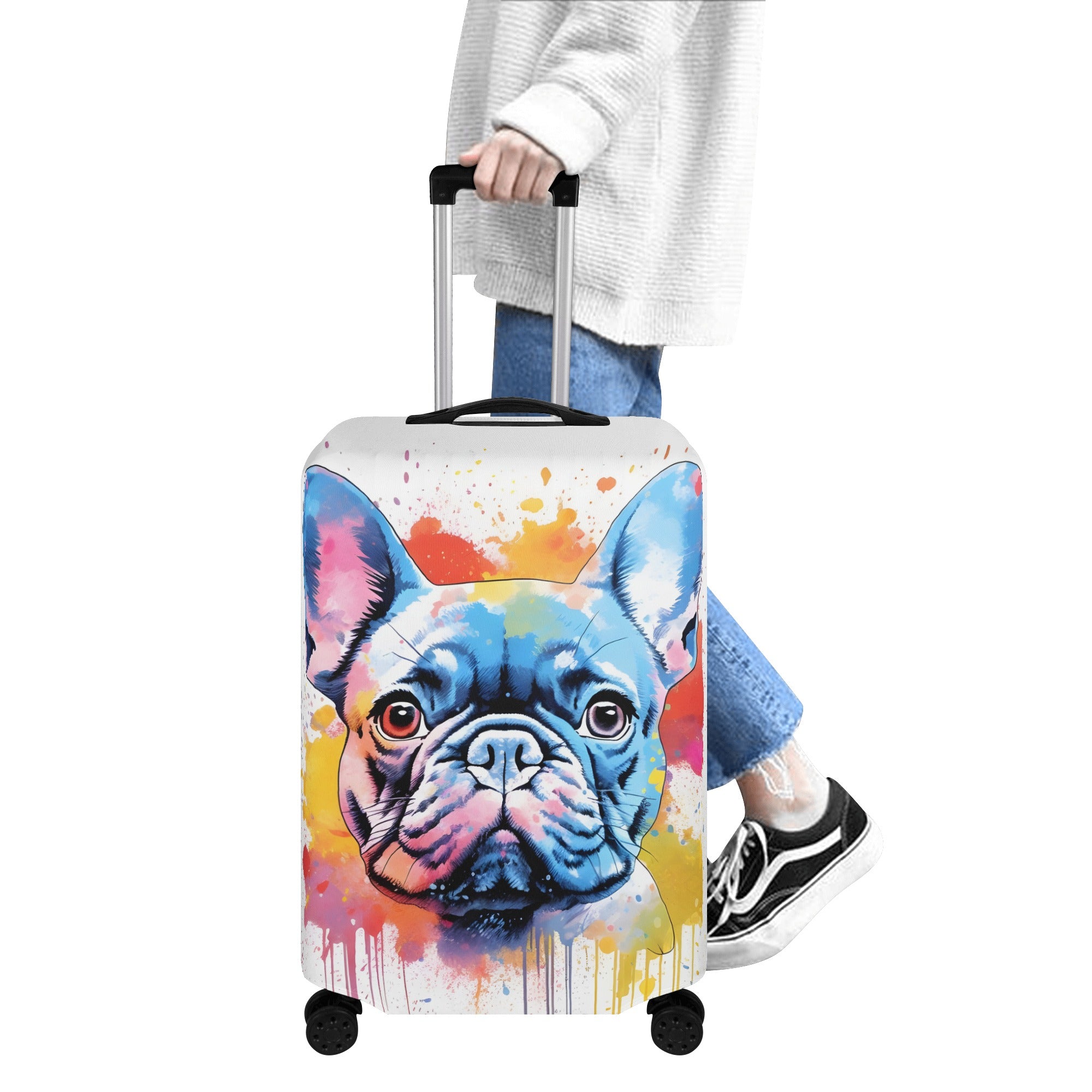 Hugo - Luggage Cover for French Bulldog Owners and Fans-fadou