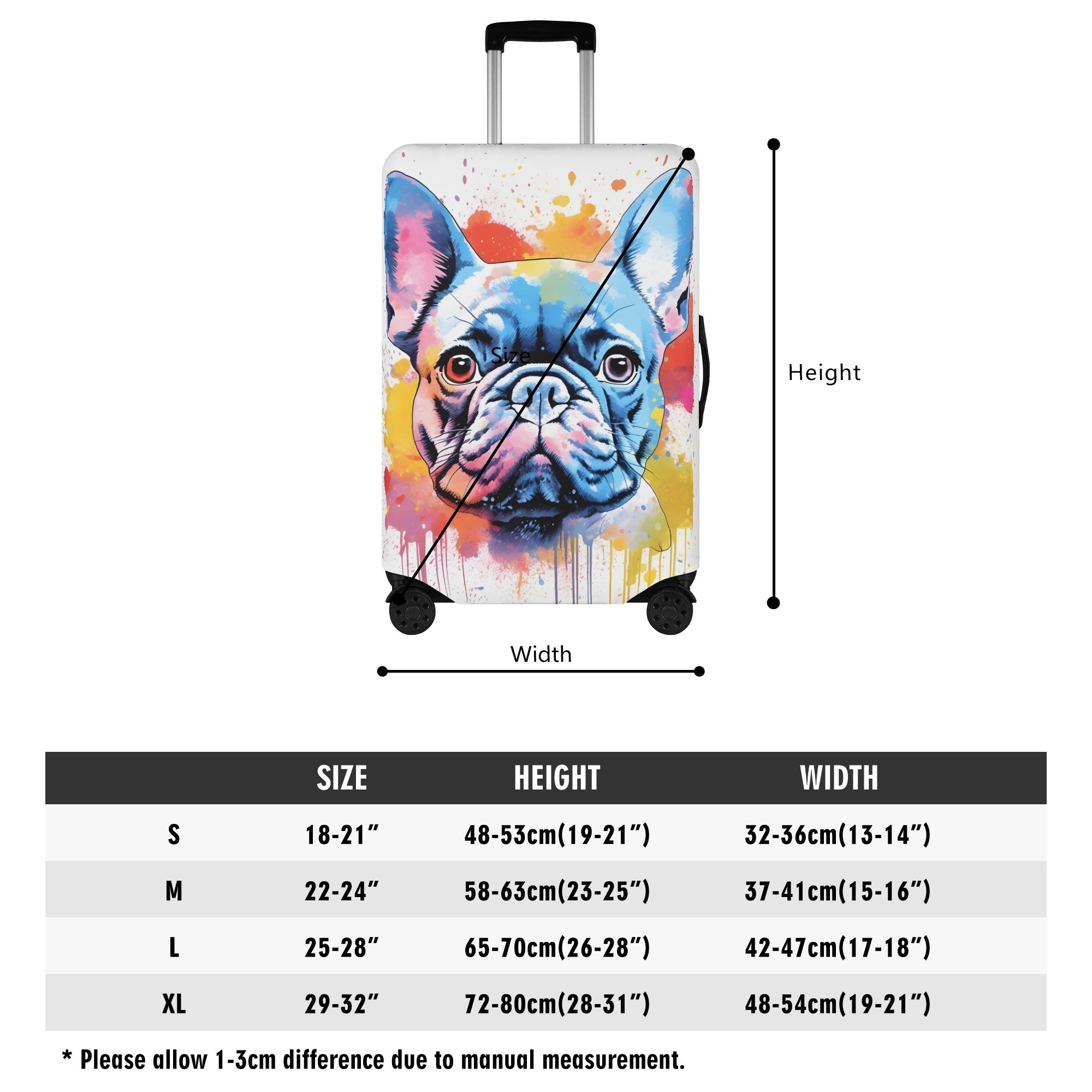 Hugo - Luggage Cover for French Bulldog Owners and Fans-fadou