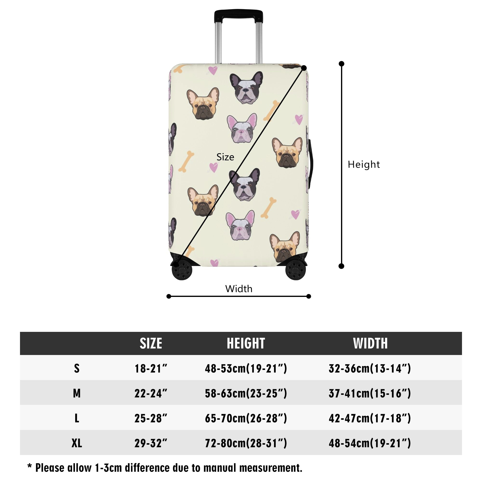Otis - Luggage Cover for French Bulldog Owners and Fans-fadou