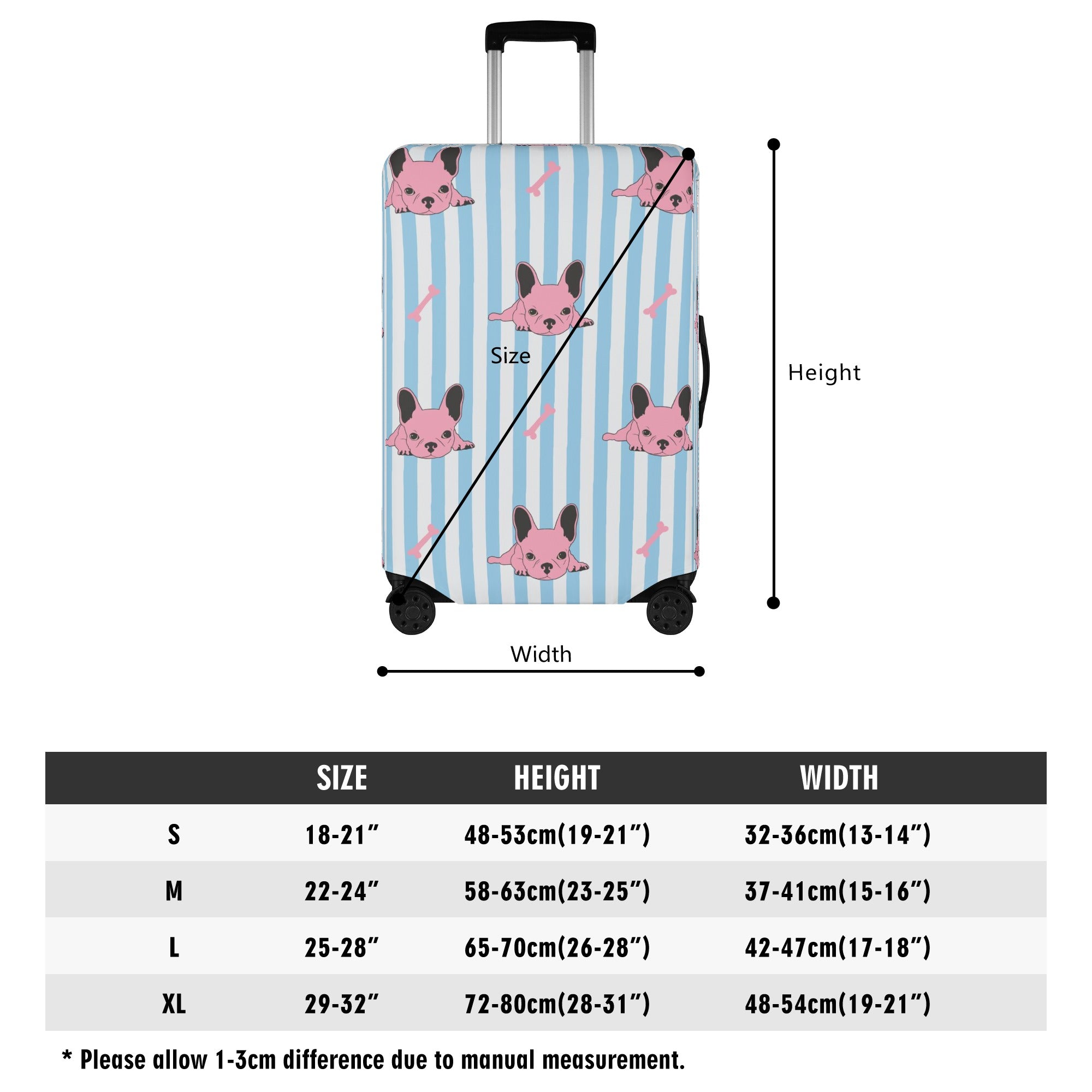 Ava - Luggage Cover for French Bulldog Owners and Fans for Frenchies-fadou