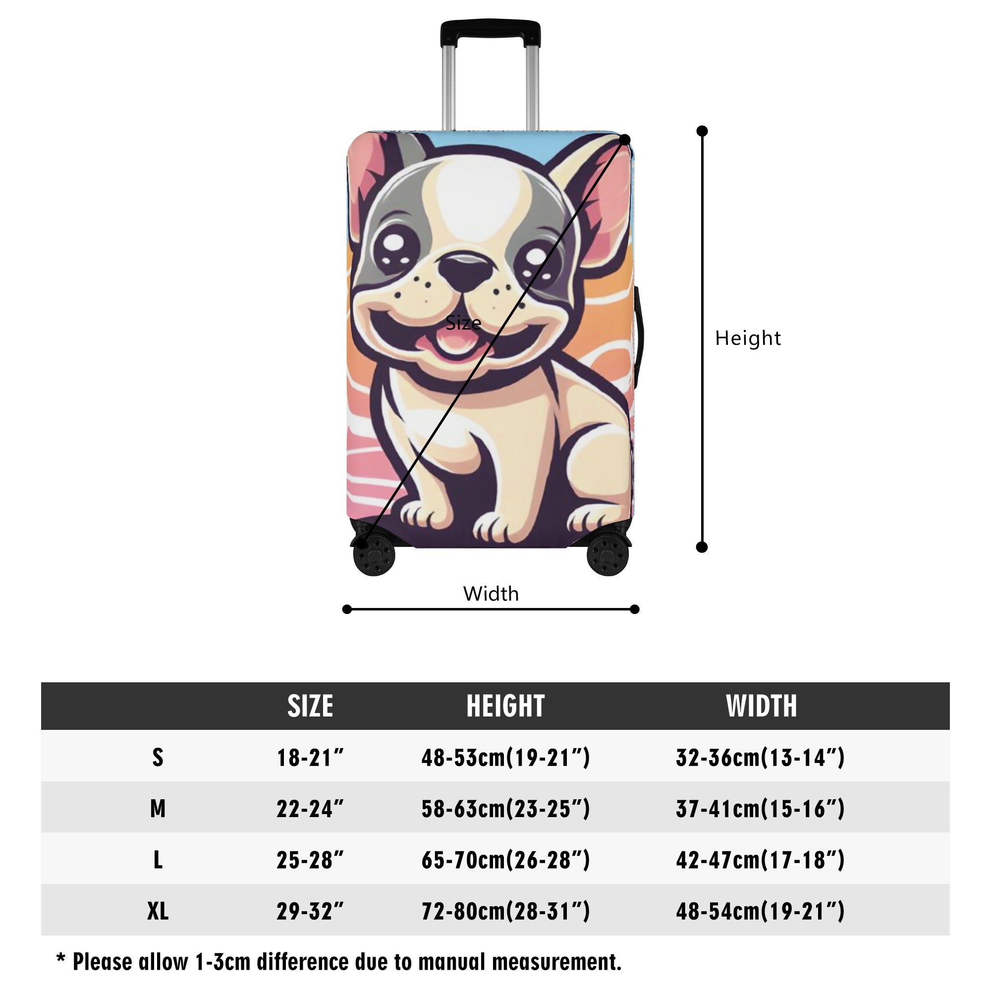 Obi - Luggage Cover for French Bulldog Owners and Fans for Frenchies-fadou