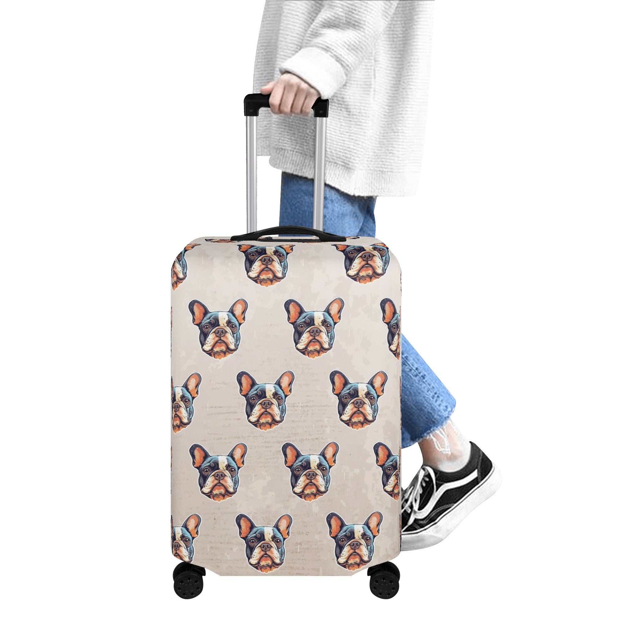 Louis - Luggage Cover for French Bulldog Owners and Fans-fadou
