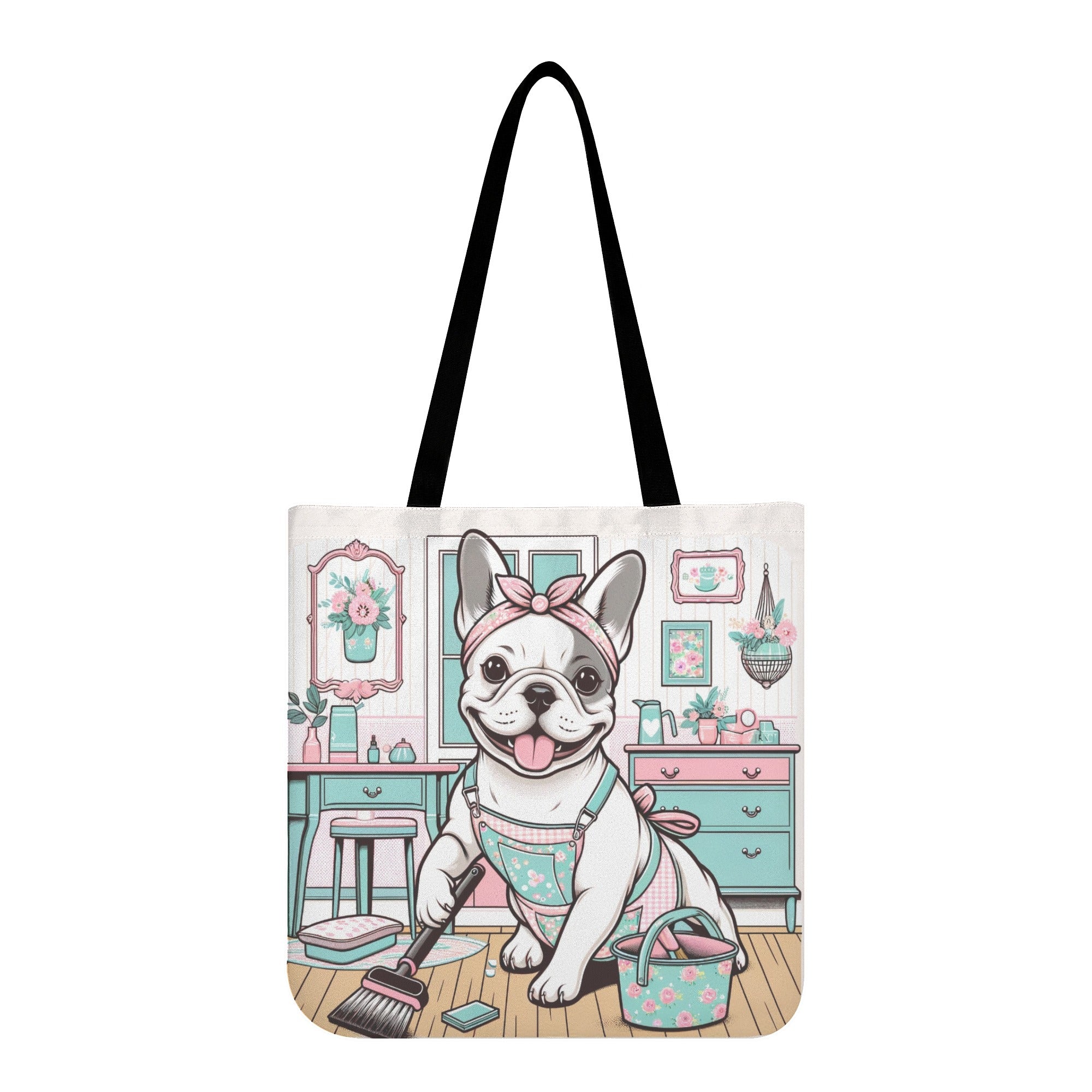 Nina French Bulldog Canvas Carryall for Dog Moms & Dads-fadou