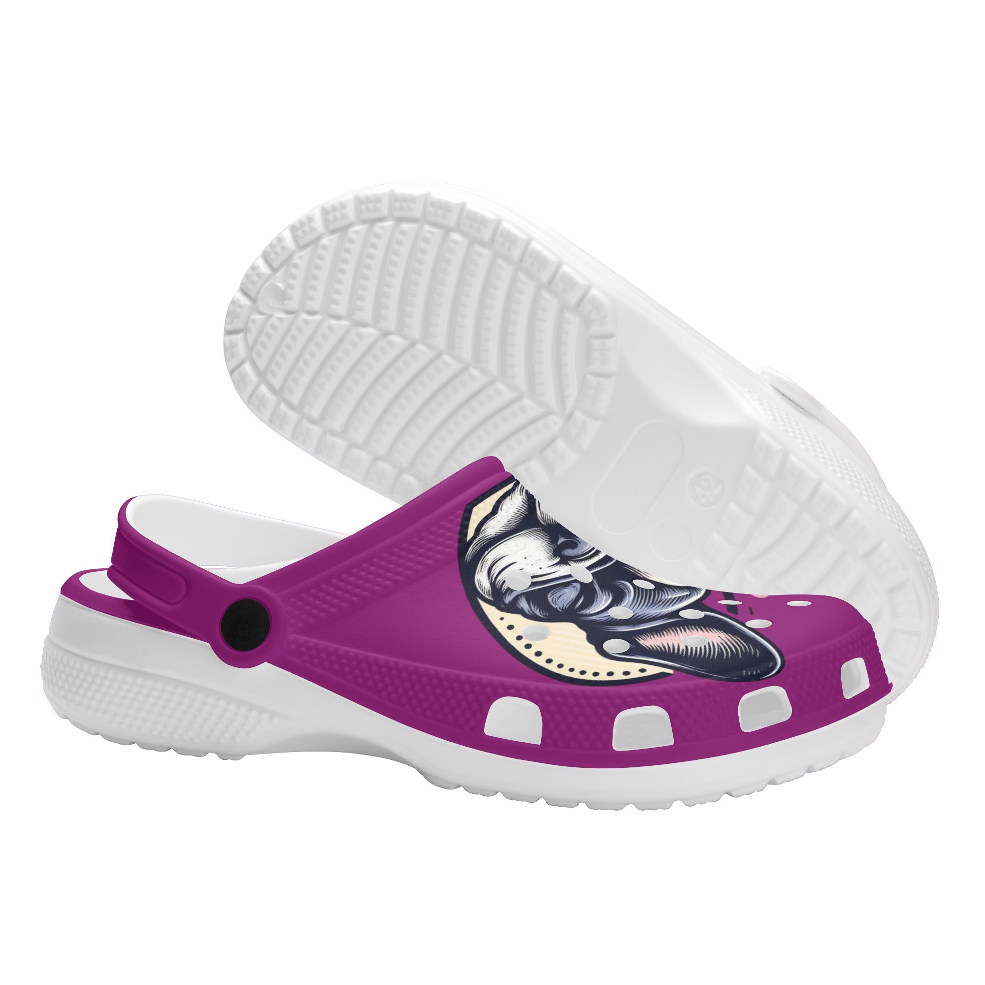 Rosa - Unisex Clogs for French Bulldog Owners and Fans for Frenchies-fadou