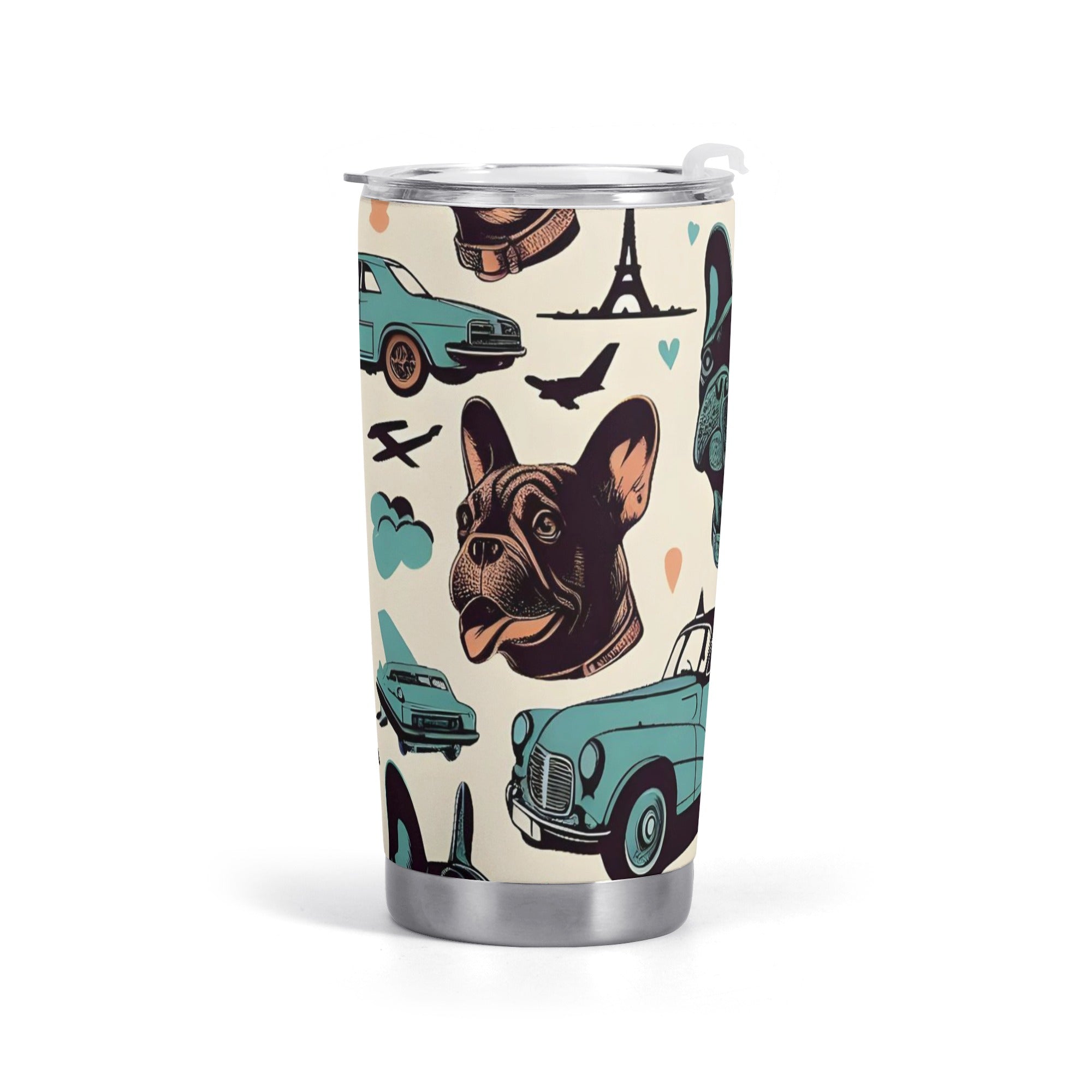 Winston French Bulldog On-The-Go Cup for Frenchie Enthusiasts-fadou