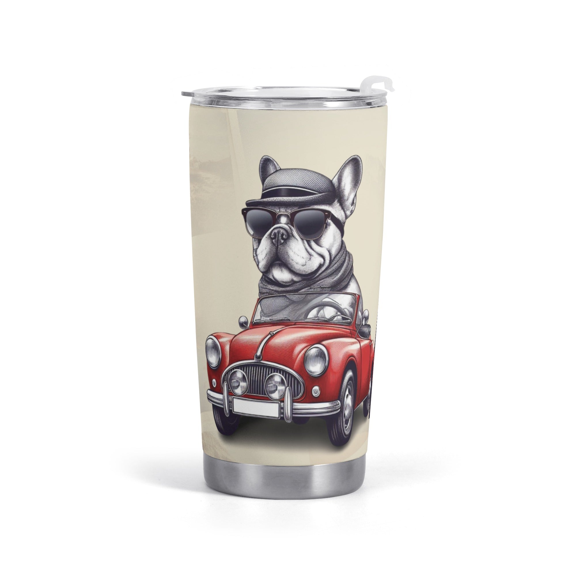 Duke French Bulldog Stainless Tumbler for Dog Moms & Dads-fadou