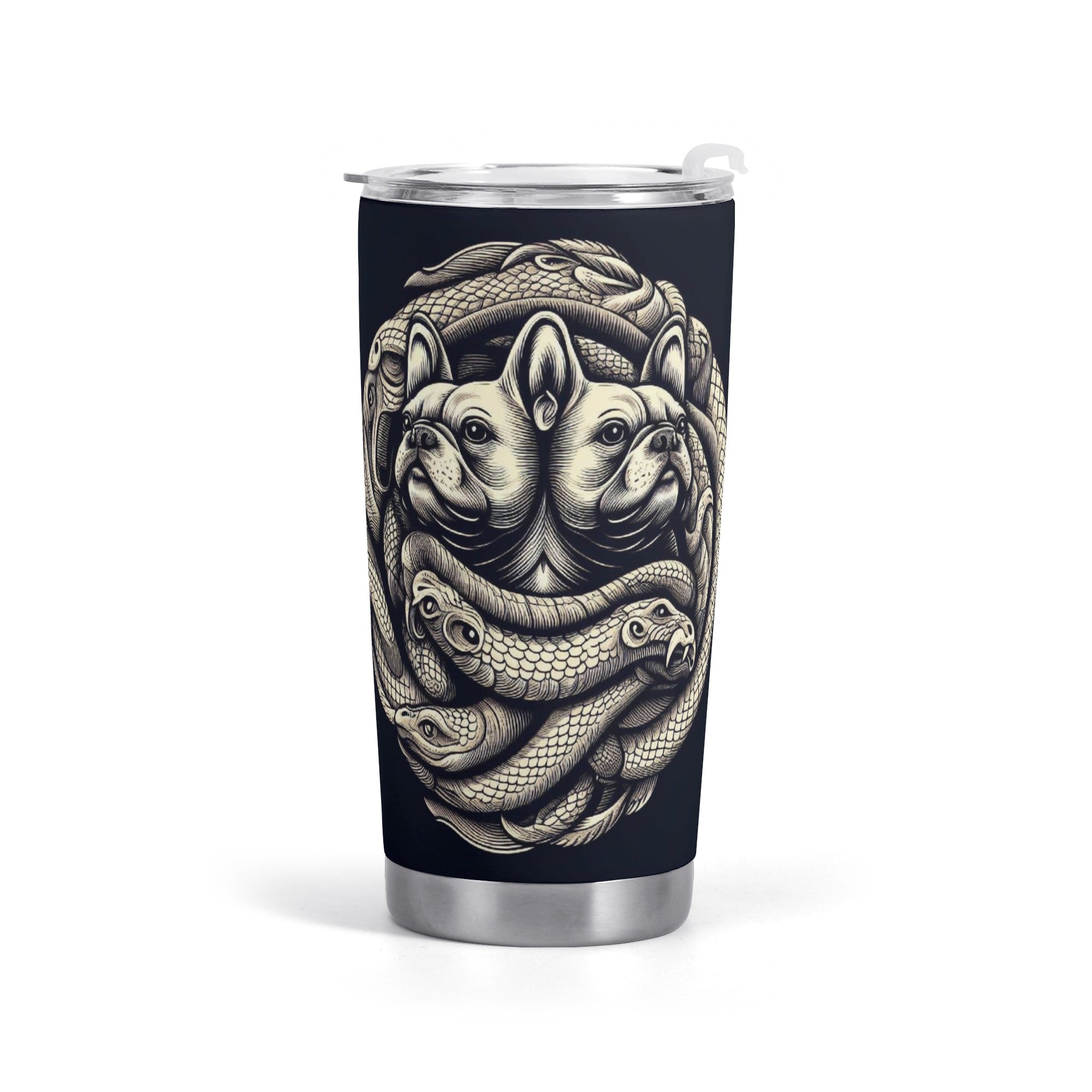 Leo French Bulldog Travel Tumbler for Frenchie Enthusiasts-fadou