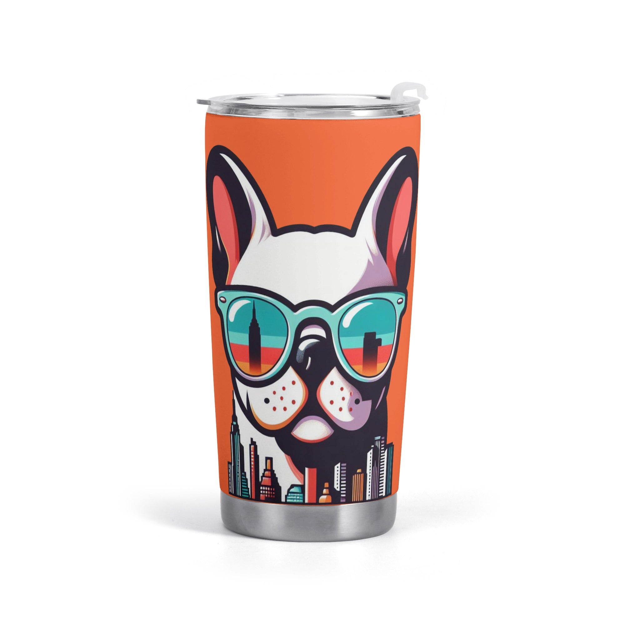 Princess French Bulldog Travel Tumbler for Dog Moms & Dads-fadou