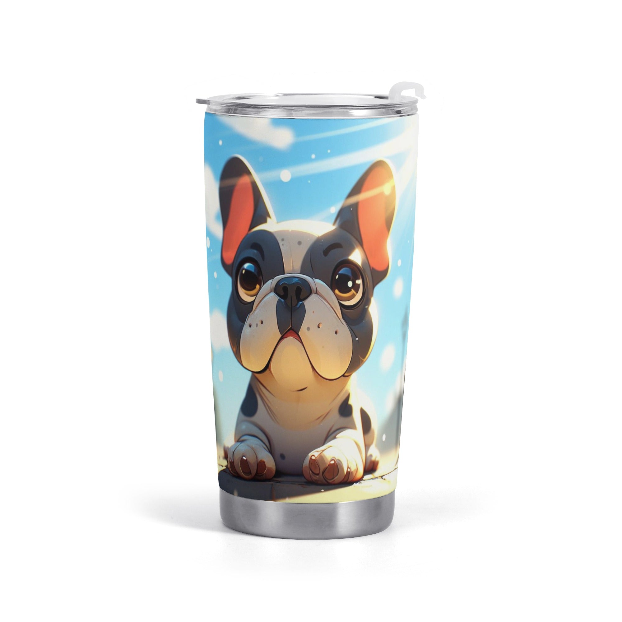 Dixie French Bulldog Travel Tumbler for Frenchie Enthusiasts-fadou